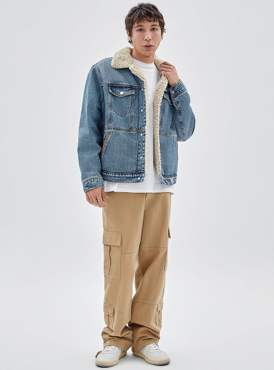 Guess Originals Vintage Blue Denim Jacket for Men - Classic Retro Denim Coat for Casual Wear, Street Style & Everyday Outfits