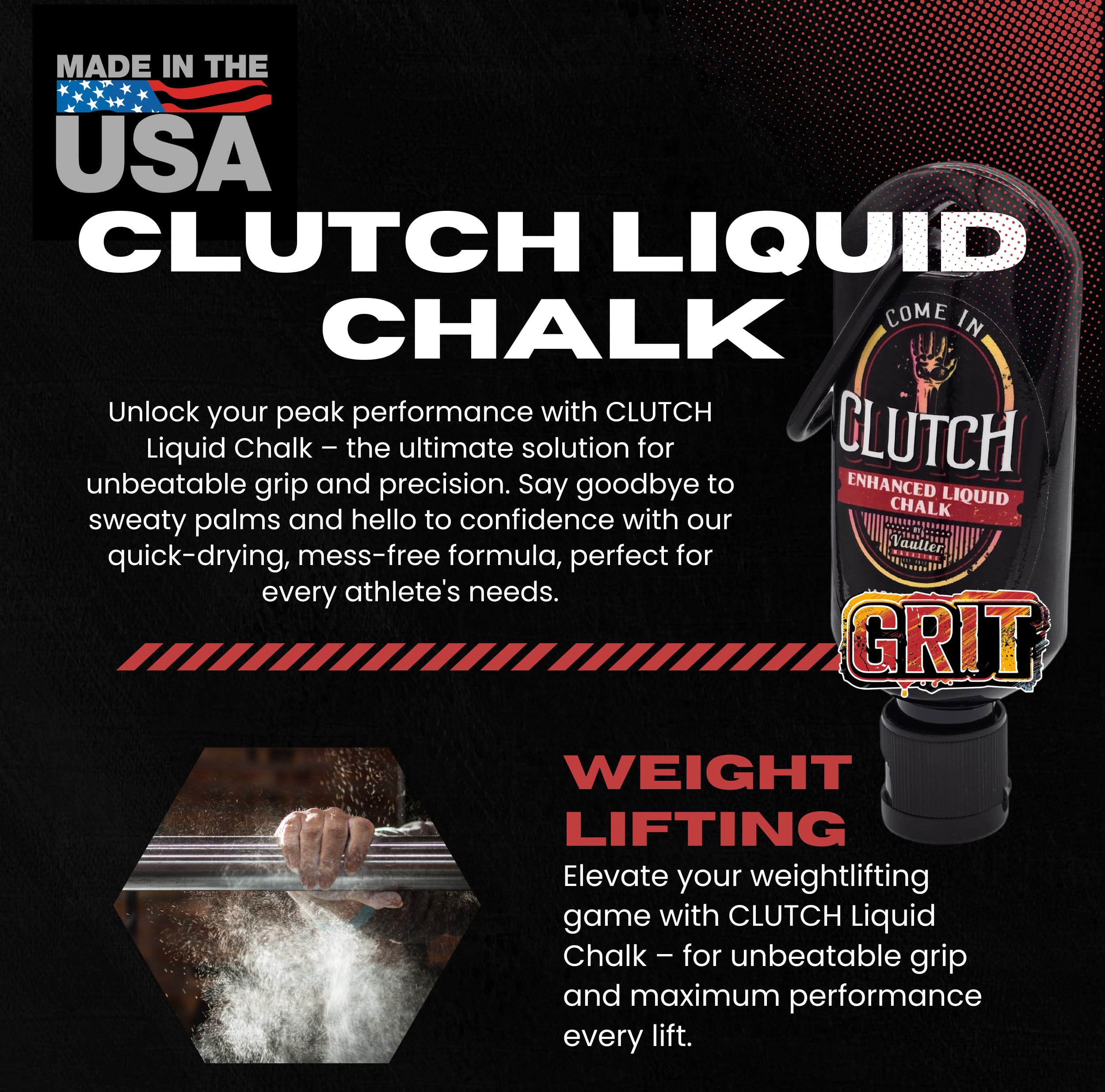 STYK Vaulter Magazine - Premium Liquid Chalk for Weightlifting, Gymnastics & Rock Climbing | No Mess Grip Enhancer | Ideal for CrossFit, Bodybuilding & Pole Vault | Perfect for Gym, Home Workouts & Outdoor Training