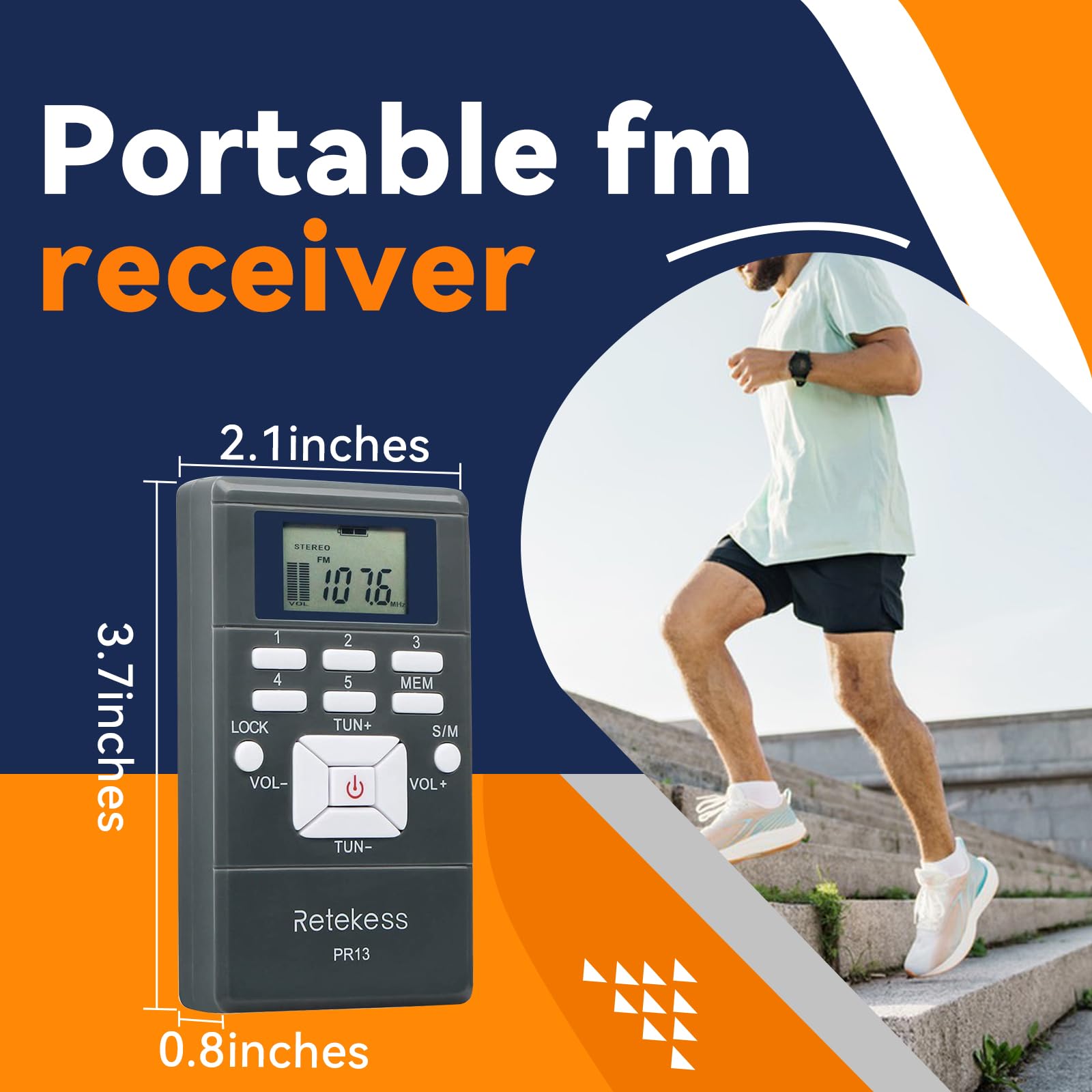 Retekess TR503 FM Transmitter & 10 PR13 FM Radio Receivers - Wireless Church Translation System for Clear Audio in Factory, Museum, School, and Conference Rooms - Ideal for Multilingual Events and Guided Tours