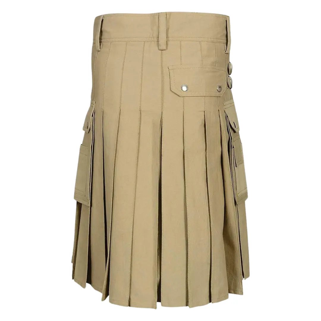 Classic Indigo Utility Kilt for Men - Traditional Scottish Tartan Kilt with Pockets | Perfect for Highland Games, Renaissance Fairs & Casual Wear