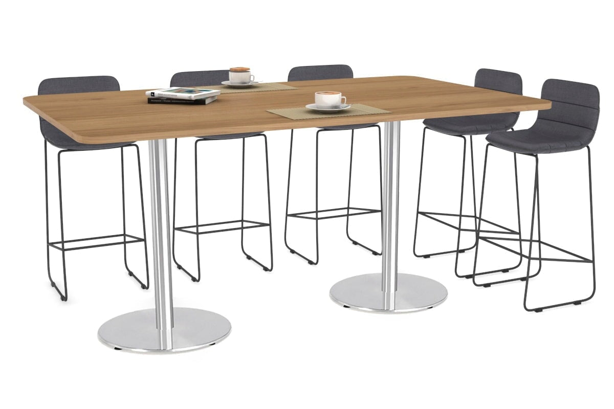 Premium Sapphire Disc Base Counter Table with Rounded Corners - 70.9