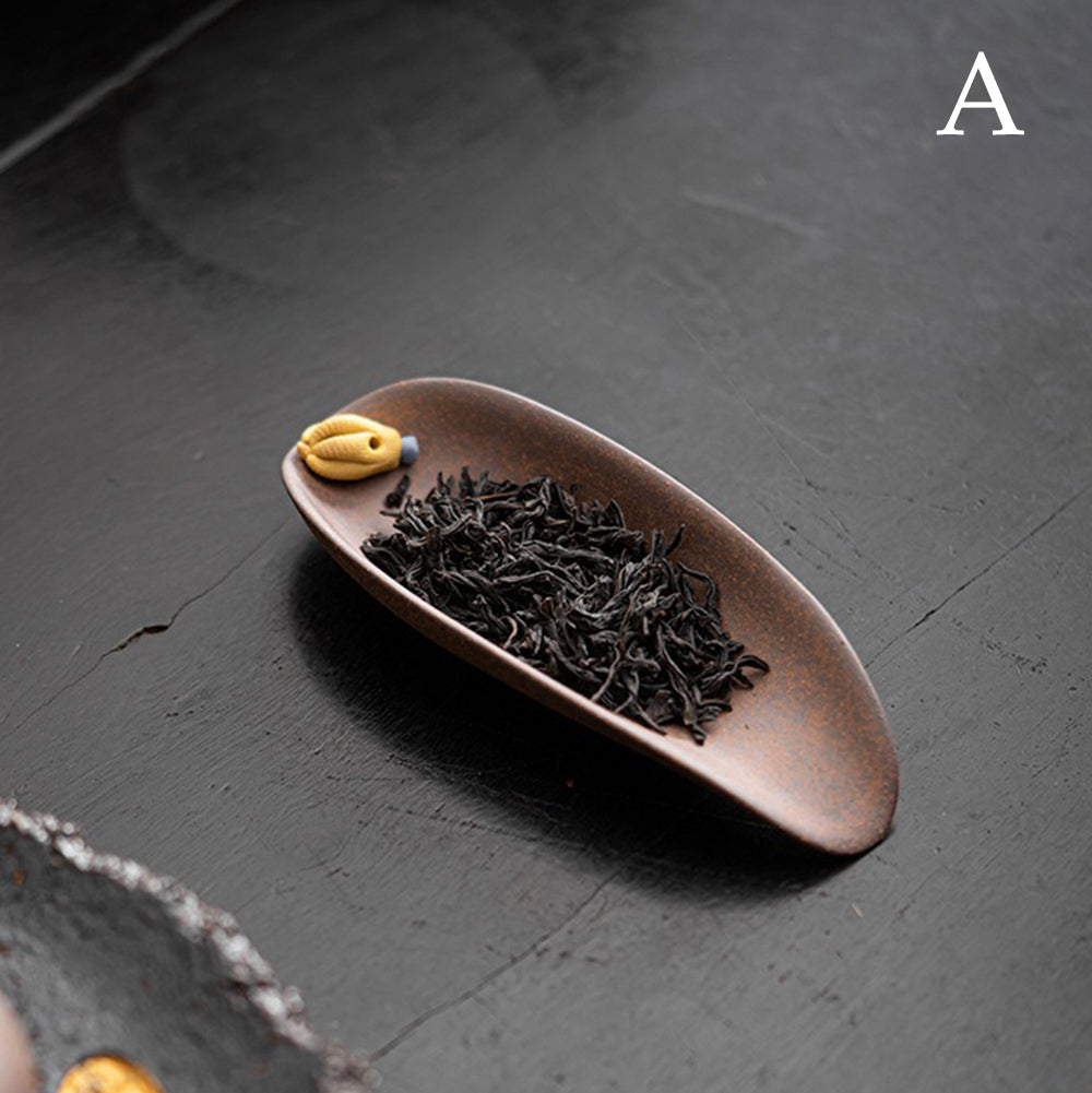 Handmade Coarse Pottery Tea Holder - Traditional Chinese Cha He for Gongfu Tea Ceremony | Perfect for Tea Enthusiasts & Home Decor