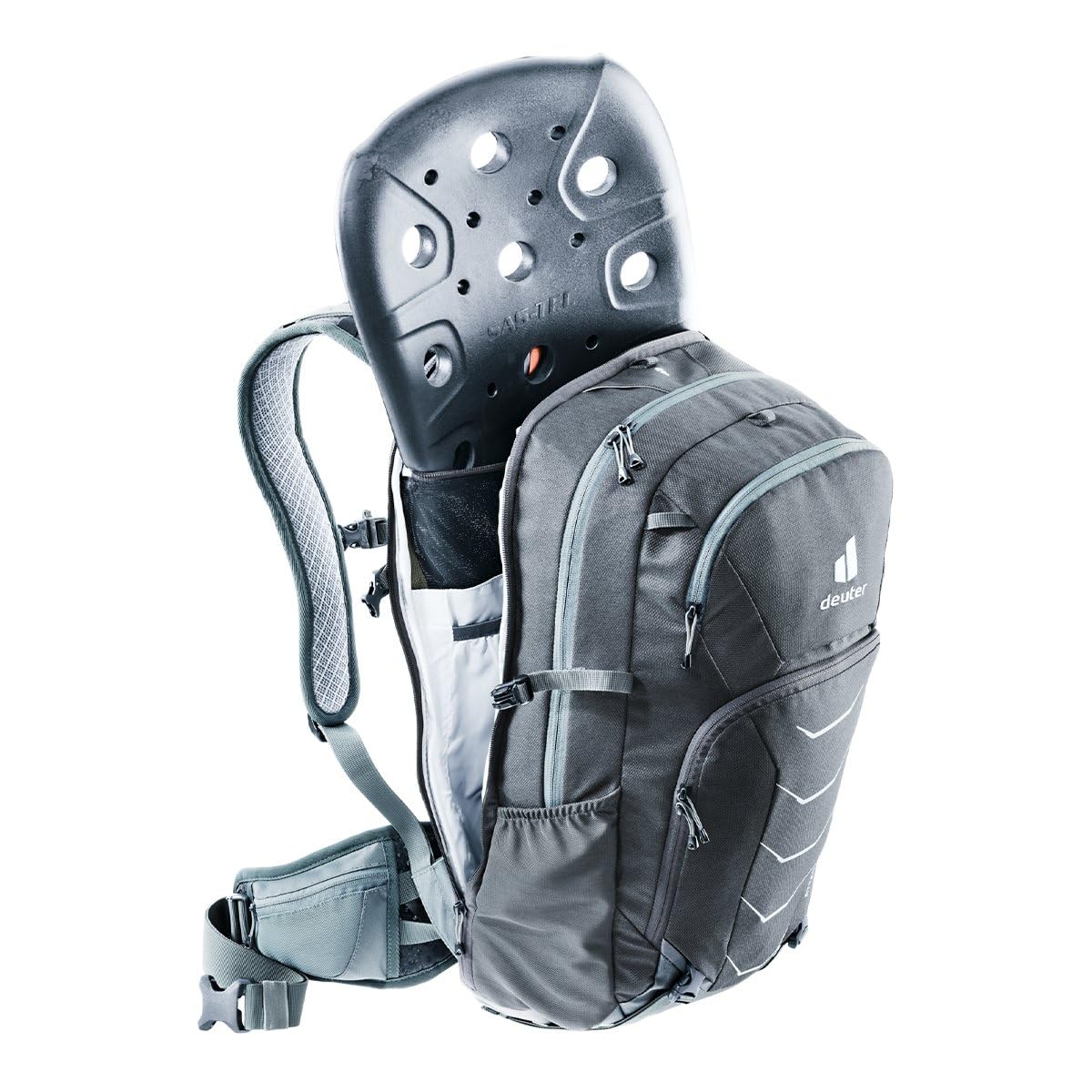 Deuter Attack 22 EL Extra Long Protector Bike Backpack - Waterproof Cycling Backpack for Commuting & Mountain Biking | Durable Hiking Daypack with Laptop Compartment