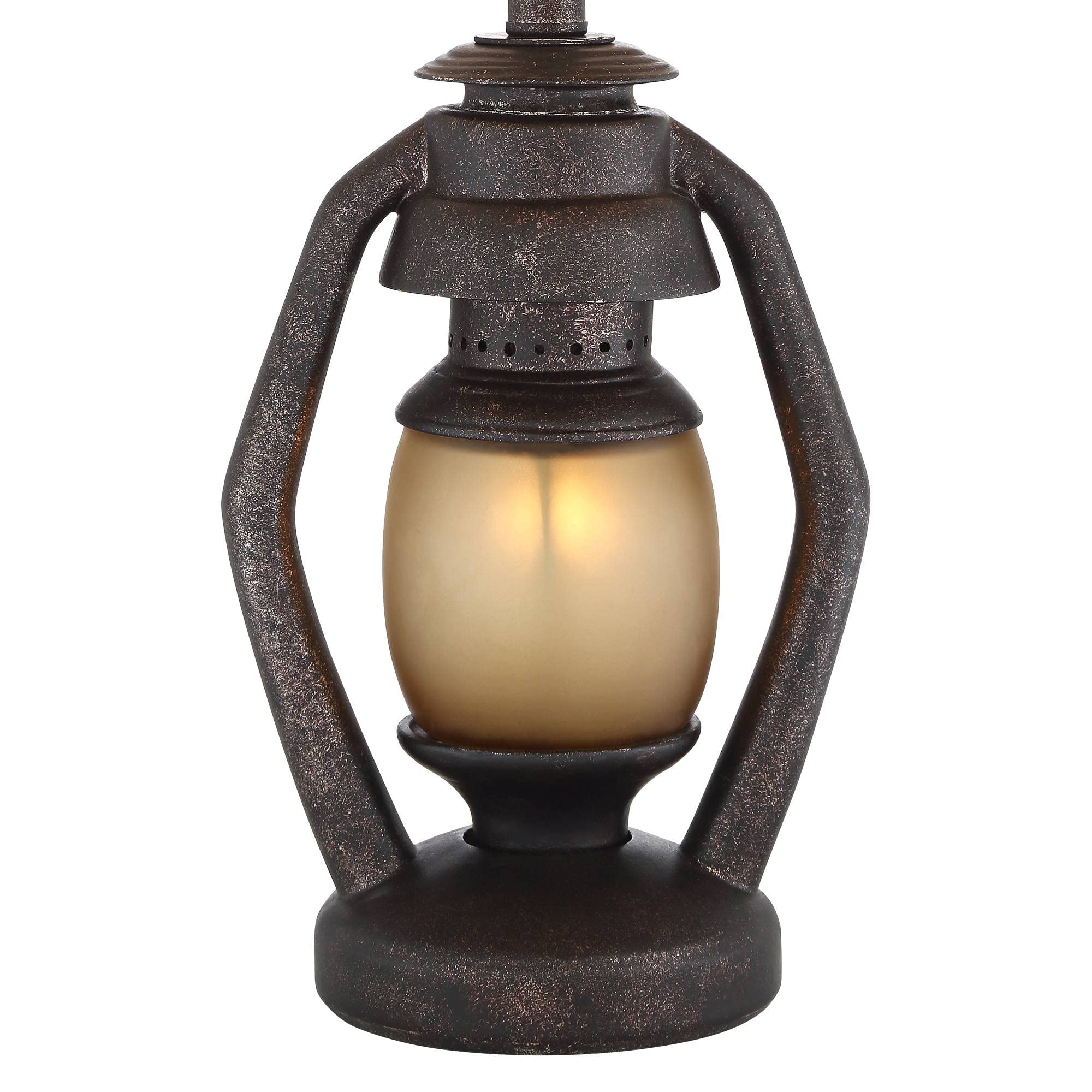 Franklin Iron Works Horace Rustic Farmhouse Industrial Table Lamps - Set of 2, 25.25