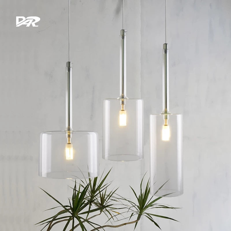 Stylish Glass Pendant Hanging Lights for Modern Home Decor - Perfect for Dining Room, Kitchen Island & Bedroom Lighting