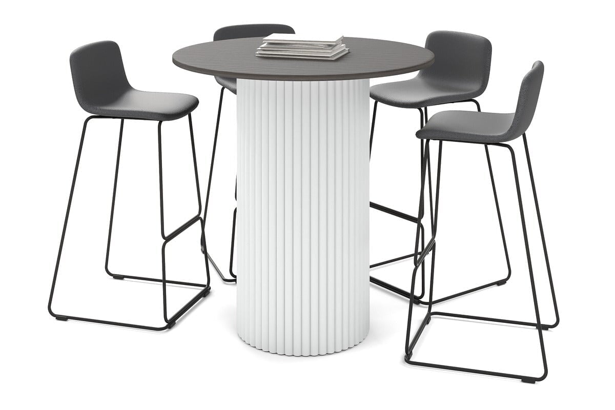 Baobab Circular Base Counter Round Table - 39.4 Inch Dining Table for Kitchen, Bar, or Cafe | Modern & Stylish Design for Small Spaces