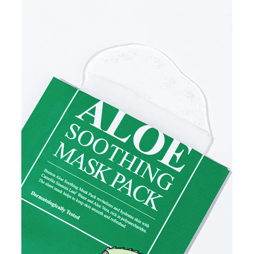 Benton Renewal Aloe Soothing Face Mask Pack (10 Sheets) - Hydrating & Calming for Sensitive Skin - Perfect for Daily Skincare Routine & Post-Sun Care