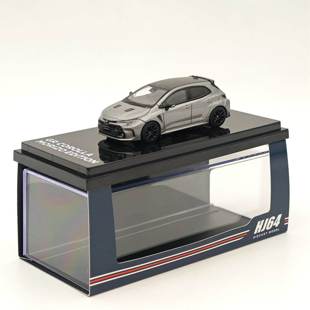 1/64 Scale Toyota GR Corolla RZ Diecast Model Car - Hobby Japan HJ641067GM Precious Metal Edition | Collectible Toy Car for Display, Racing Enthusiasts, and Diecast Model Lovers