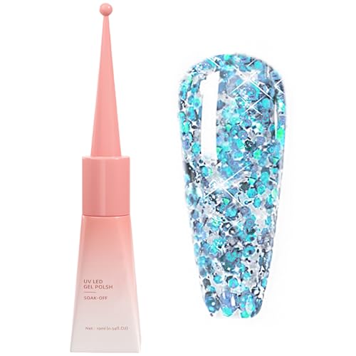 Clear Blue Glitter