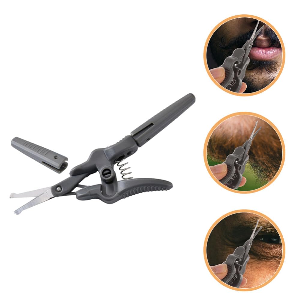 NOLITOY Precision Grooming Scissors - Round Tip Eyebrow, Nose & Facial Hair Trimming Scissors for Safe & Easy Eyelash, Mustache & Beard Grooming | Perfect for Home, Salon & Travel Use