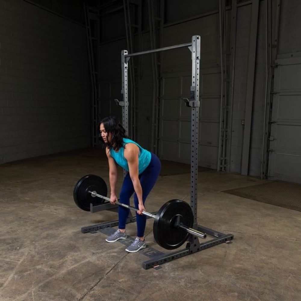 Body Solid Powerline PPR500 Half Rack - Heavy Duty Home Gym Equipment for Strength Training & Weightlifting | Perfect for Garage & Home Workouts