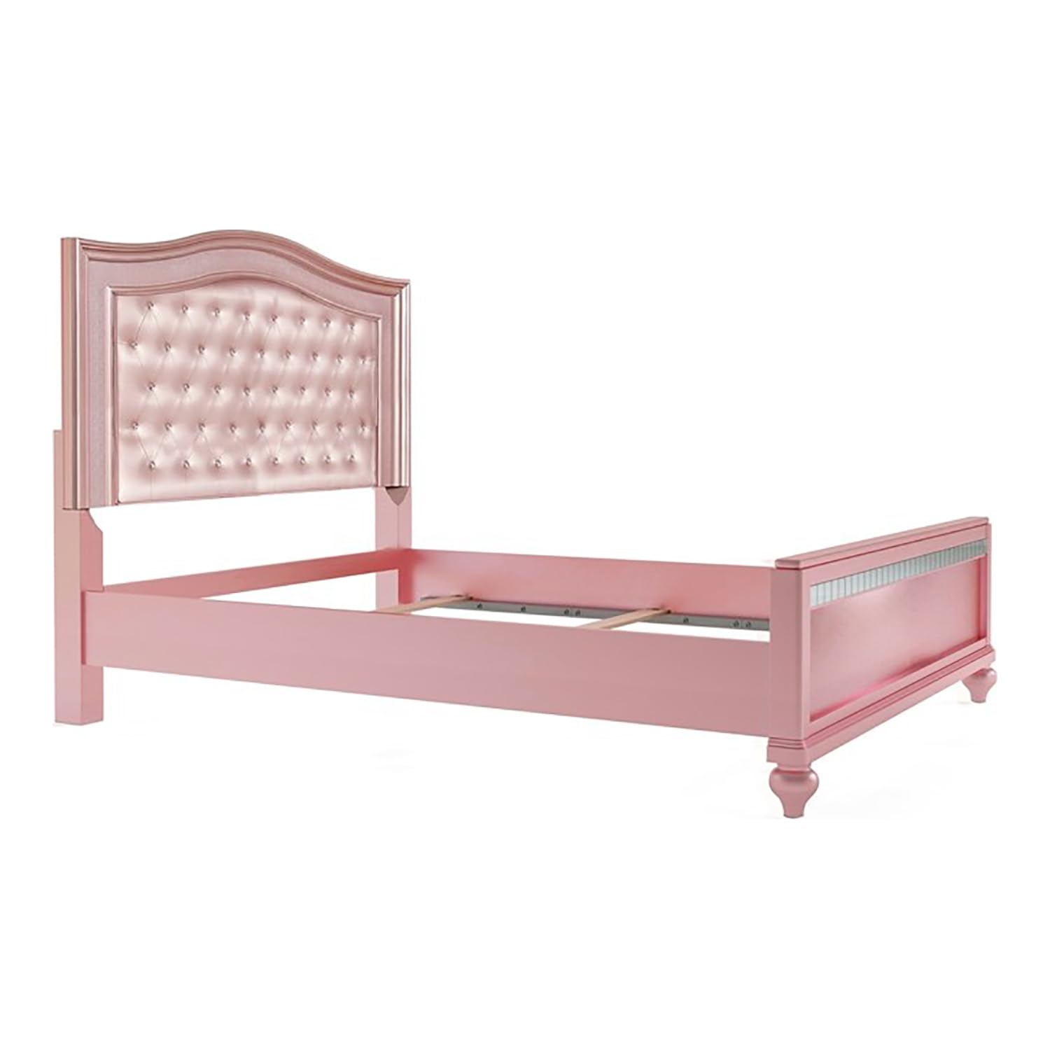 Furniture of America Paisley Contemporary Wood Full Panel Bed in Rose Gold - Modern Bedroom Furniture for Master Suite, Guest Room & Home Decor