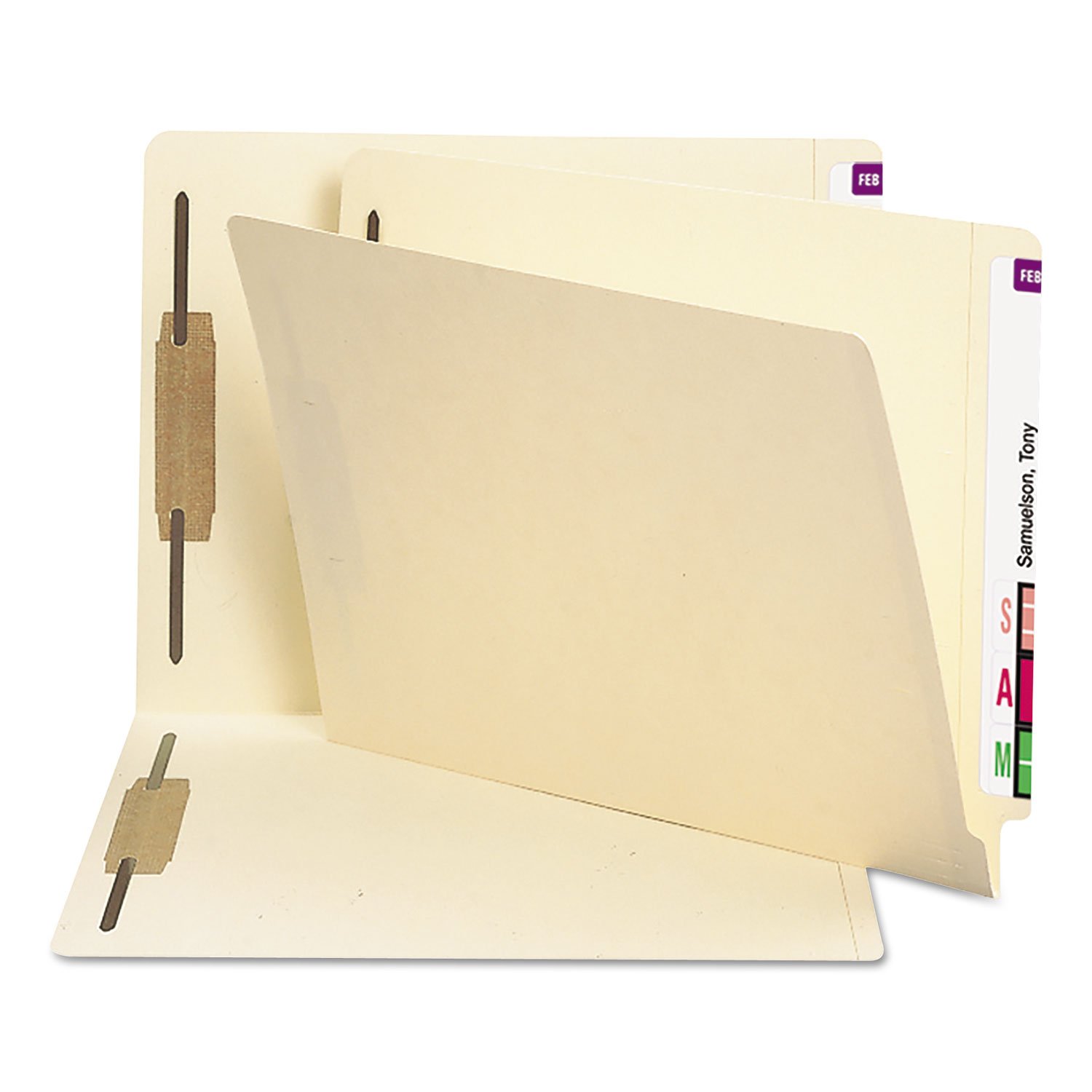 Heavy Duty 11-Point Fasteners End Tab Folders - 250/Box - Perfect for Office Filing, Document Organization & Business Storage