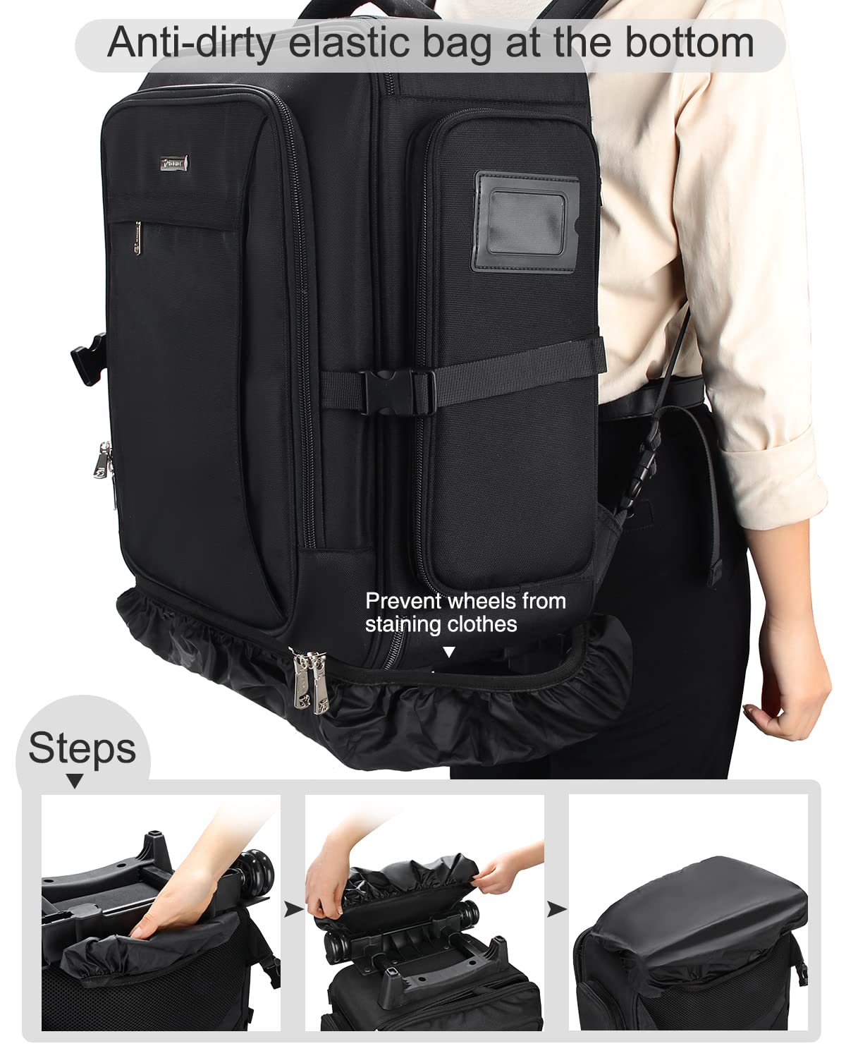 Professional Rolling Makeup Case - Large Capacity Cosmetic Organizer with 360° Swivel Wheels & Adjustable Dividers | Perfect for Traveling Makeup Artists & Beauty Professionals | Ideal for Salon, Bridal, and On-Site Makeup Services