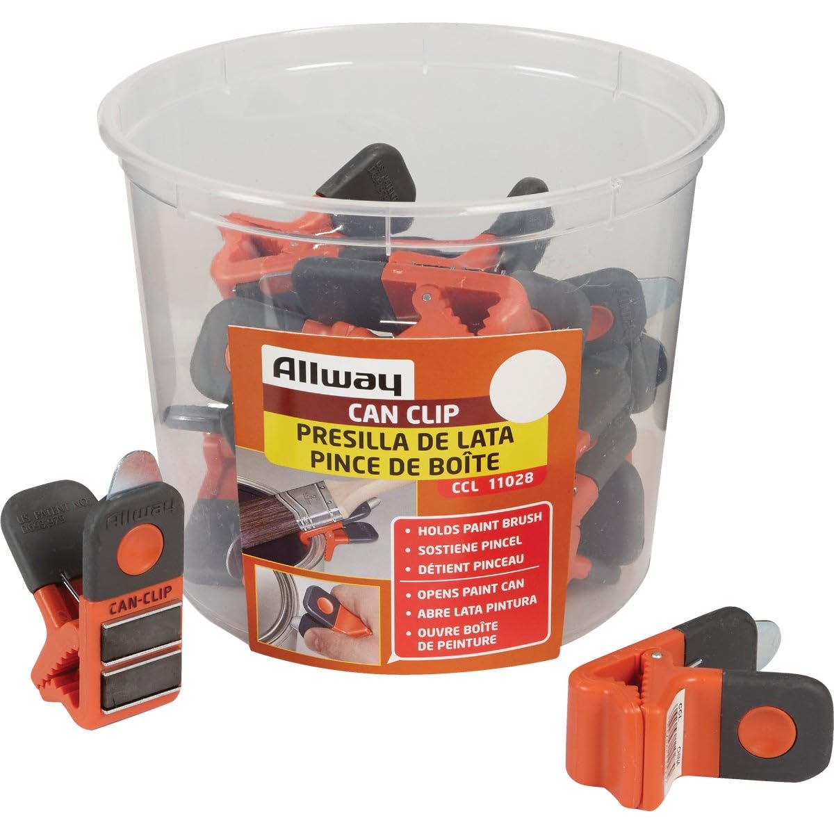 Allway Tools CCL15 Can Clips Bucket - 15 Pack Heavy Duty Can Lid Clips for Airtight Food Storage - Perfect for Mason Jars, Paint Cans & Bulk Food Containers