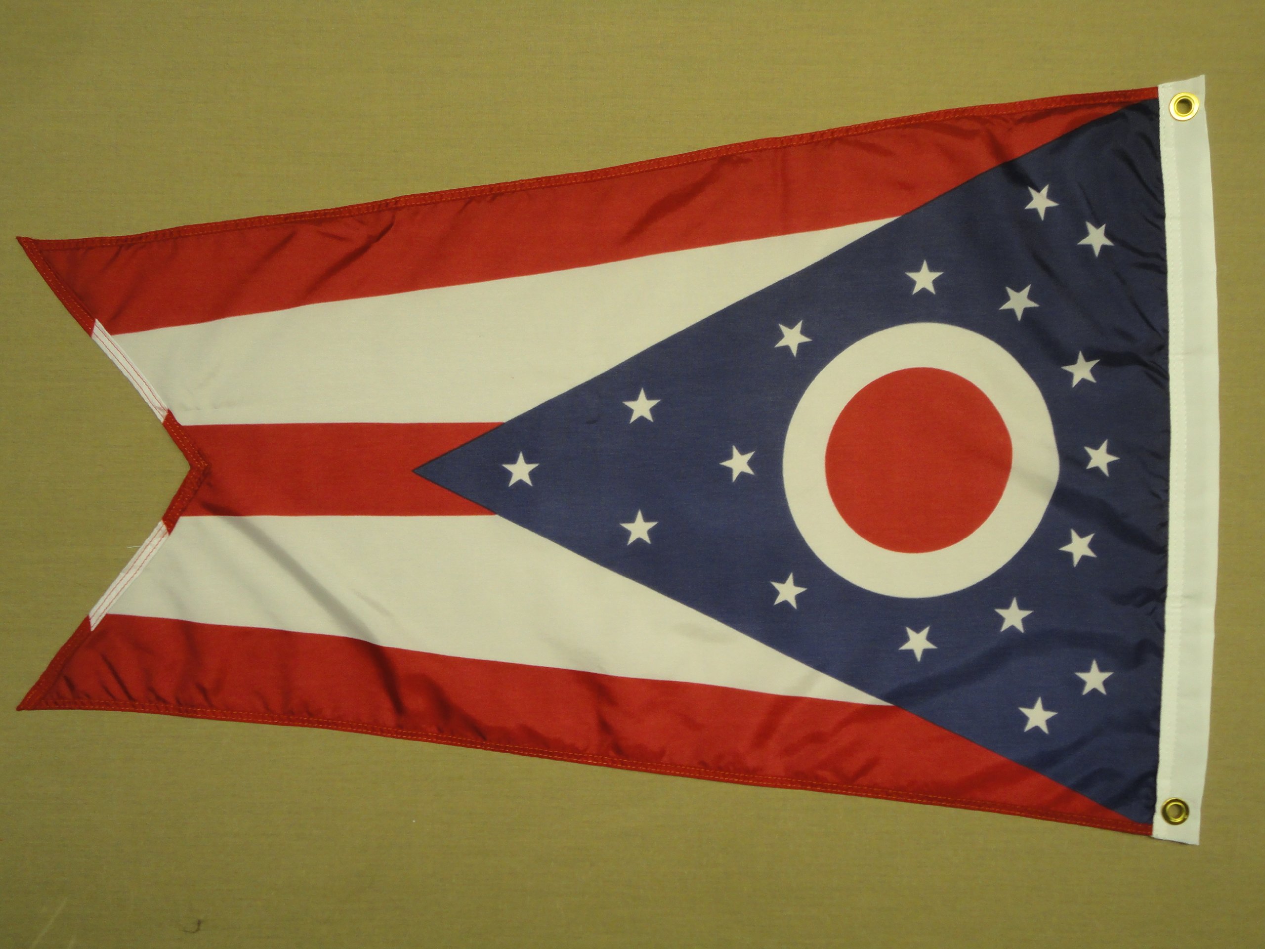 Ohio State Flag 1902 - 6' x 10' Heavy Duty Nylon with Brass Grommets - Indoor/Outdoor Use for Homes, Schools, Businesses & Historical Displays