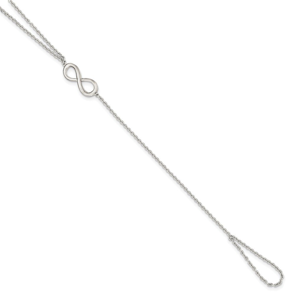 925 Sterling Silver Infinity Ring Bracelet - Polished & Durable Jewelry for Women, Gift for Her, Anniversary, Birthday, Valentine's Day