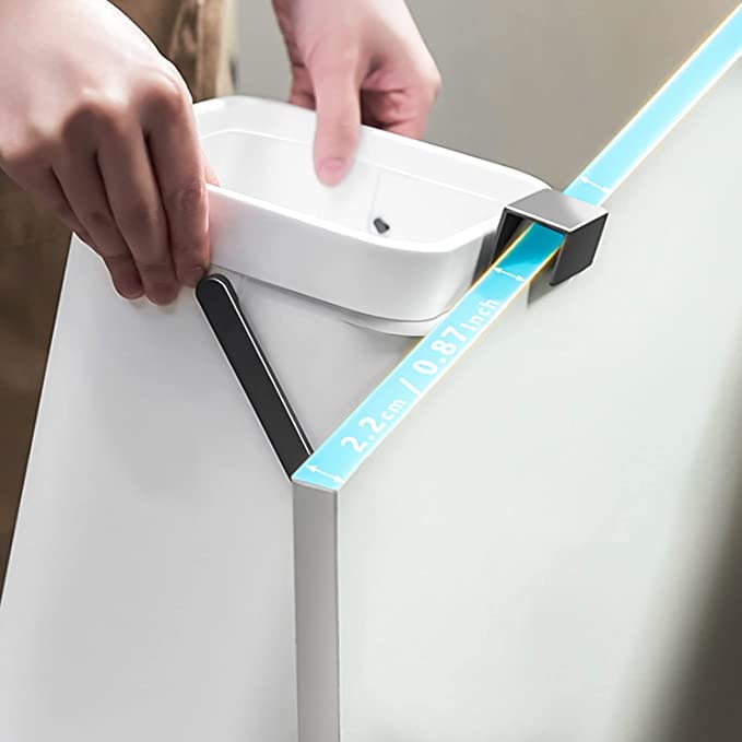 Eco-Friendly Compost Caddy with Detachable Handle – 3L/0.8 Gal Countertop Bin with Lid – Small Plastic Waste Basket for Kitchen, Office, RV & Refrigerator – Perfect for Food Scraps, Organic Waste & Sustainable Living (White)