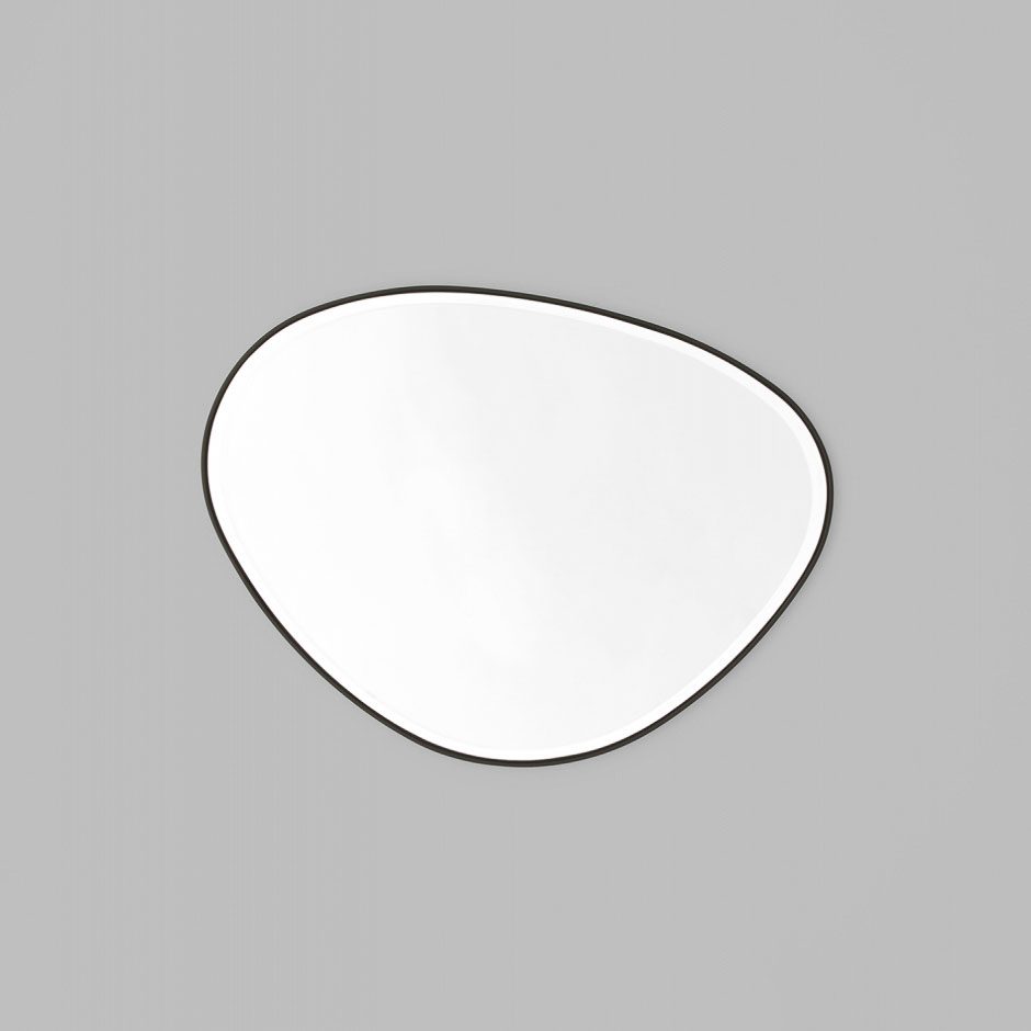 MIDDLE OF NOWHERE Pebble Mirror in Black - 70x90cm Wall Mirror for Living Room, Bedroom & Bathroom Decor