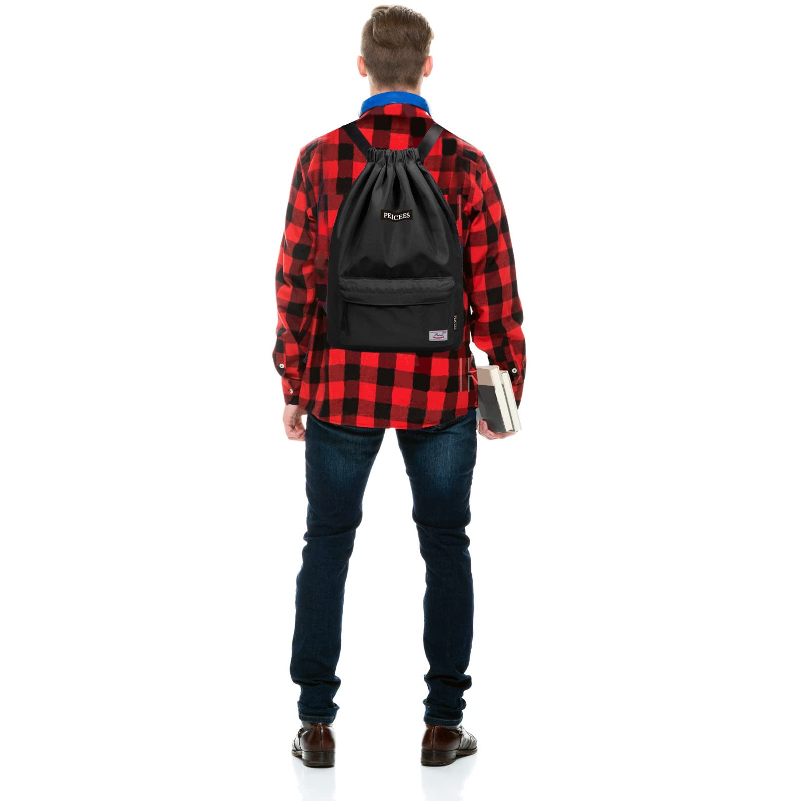 Waterproof Drawstring Sports Bag - Lightweight Sackpack Backpack for Men & Women - Gym, Travel, Beach & Outdoor Activities
