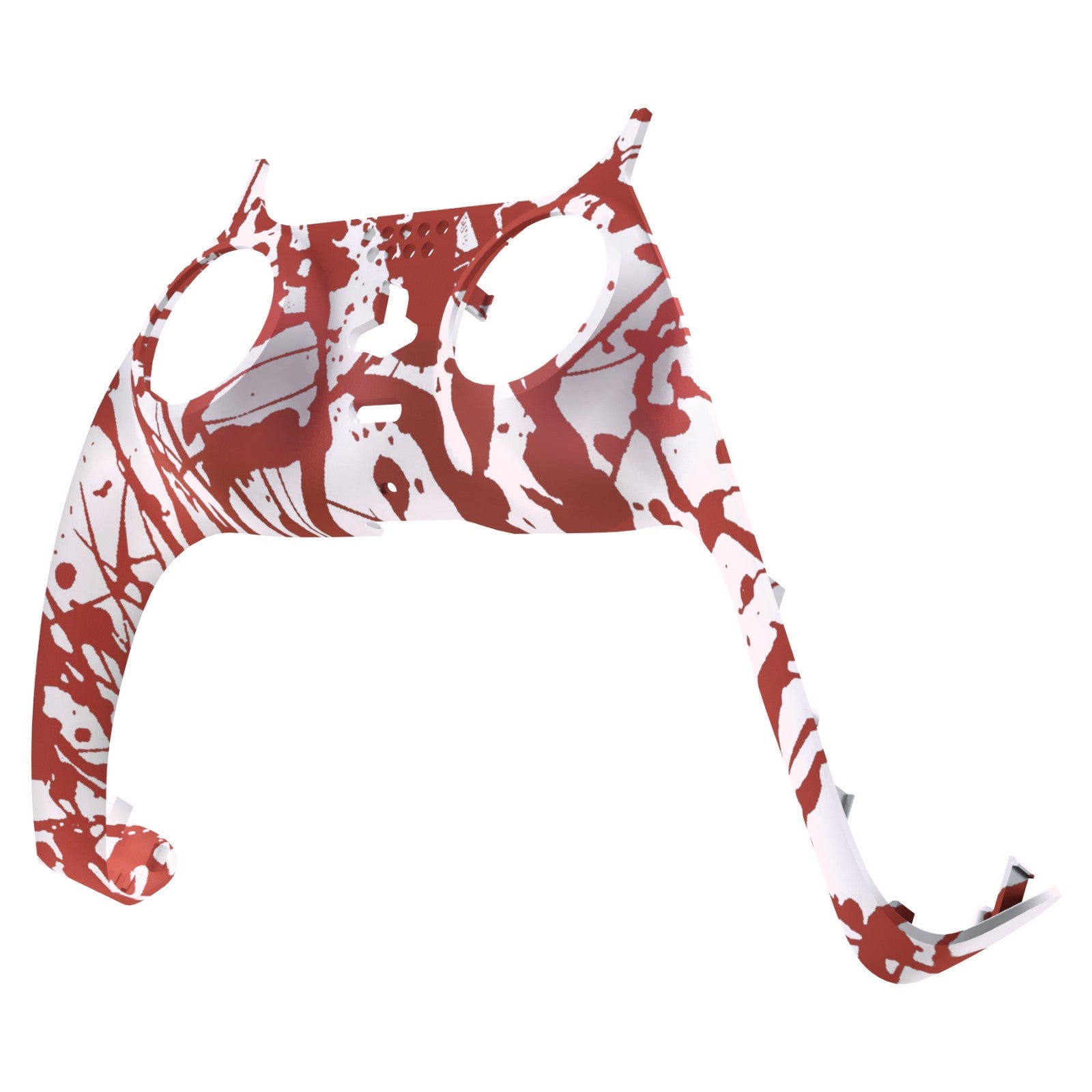 eXtremeRate Blood Patterned PS5 Controller Shell Cover - DIY Replacement Custom Plate with Accent Rings for Playstation 5 DualSense Controller (Model GPFS2005) | Perfect for Gaming Enthusiasts & Custom Mods