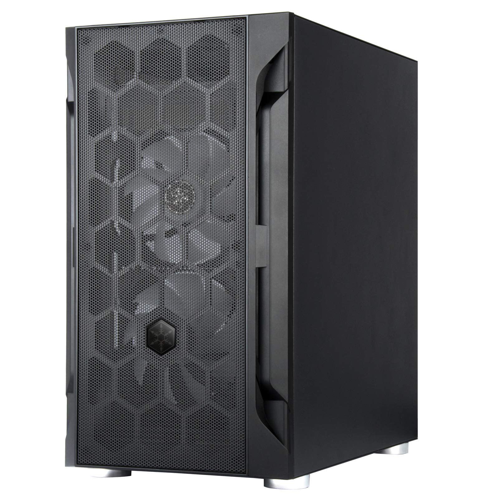 SilverStone FARA H1M PRO Black Micro-ATX PC Case with Tempered Glass Side Panel & 3 ARGB Fans - Compact Gaming Tower for High-Airflow Builds, Perfect for Esports and Streaming Setups