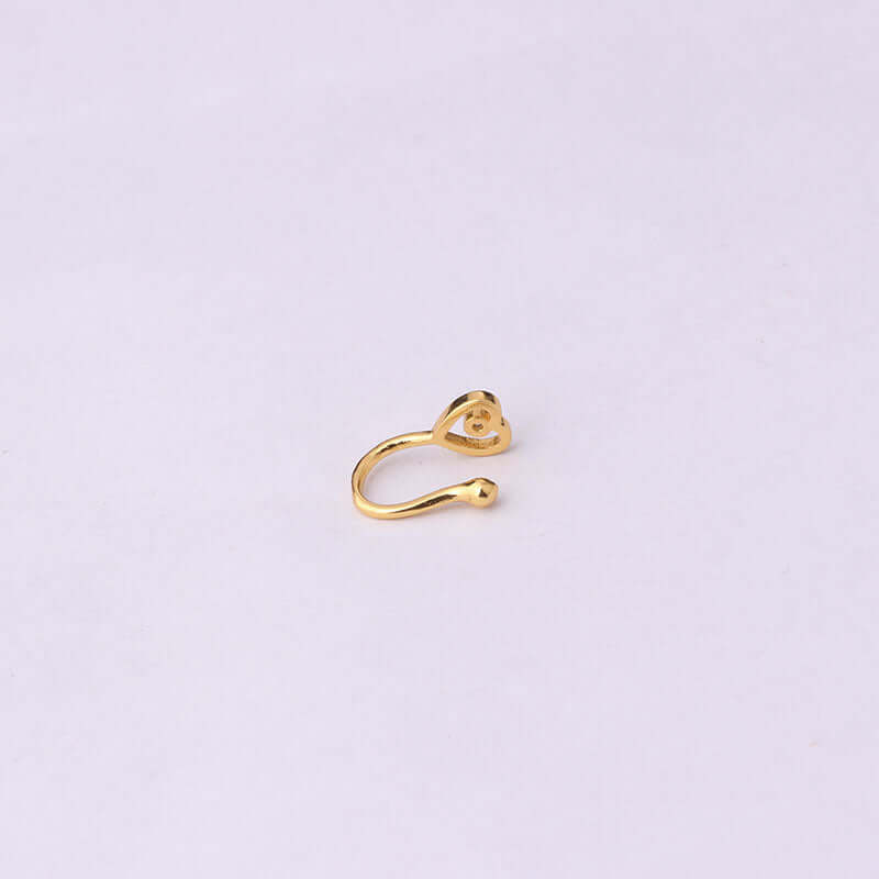 18K Gold Plated Fake Nose Ring - Cute Butterfly Nose Cuff for Women | Hypoallergenic & Comfortable | Perfect for Parties, Festivals & Everyday Wear (HSPJ366)
