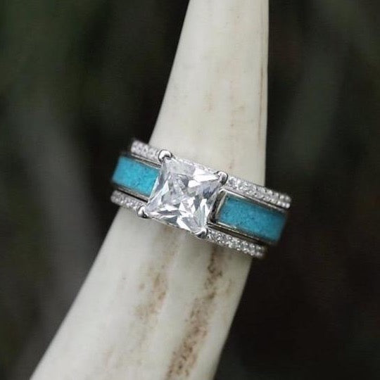 Grand Sierra Wedding Ring Set for Women - Elegant Diamond Engagement & Wedding Band - Perfect for Proposals, Anniversaries & Bridal Jewelry Gifts