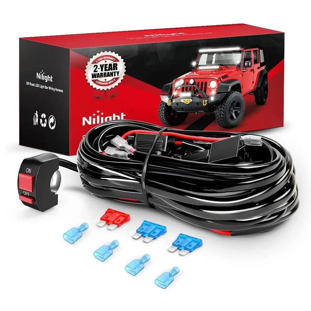 16AWG Motorcycle Wire Harness Kit with 12V 7/8