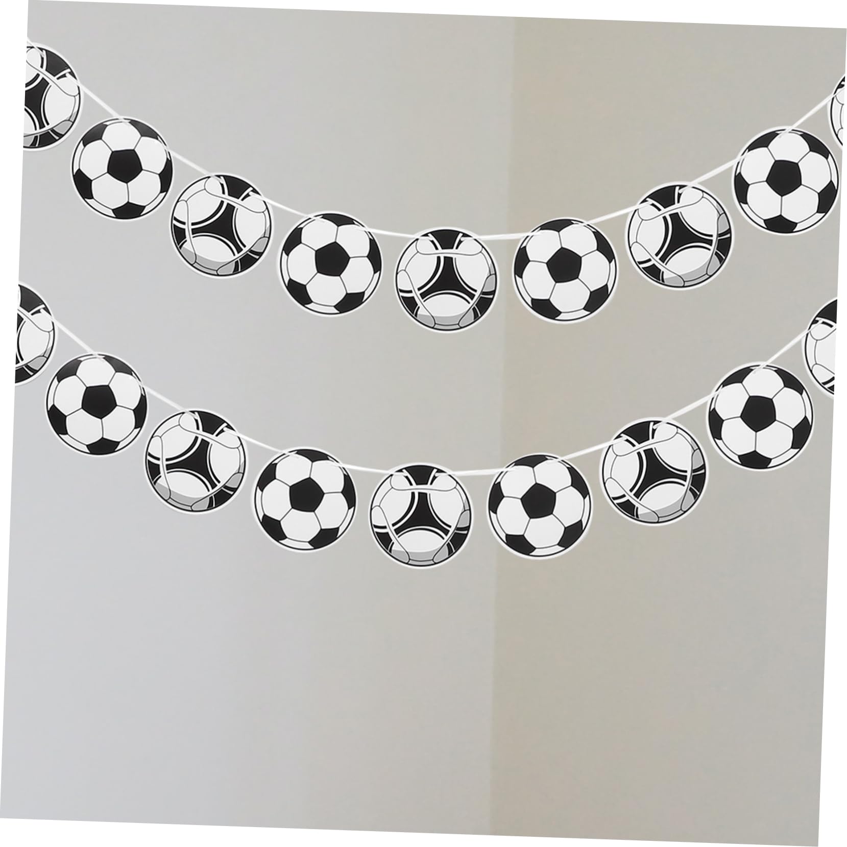 KONTONTY 5-Piece Soccer Party Banner Set - Lightweight Paper Bunting Decorations for Soccer Birthday, Game Day & Sports Themed Parties - Perfect for Indoor/Outdoor Celebrations & Team Events