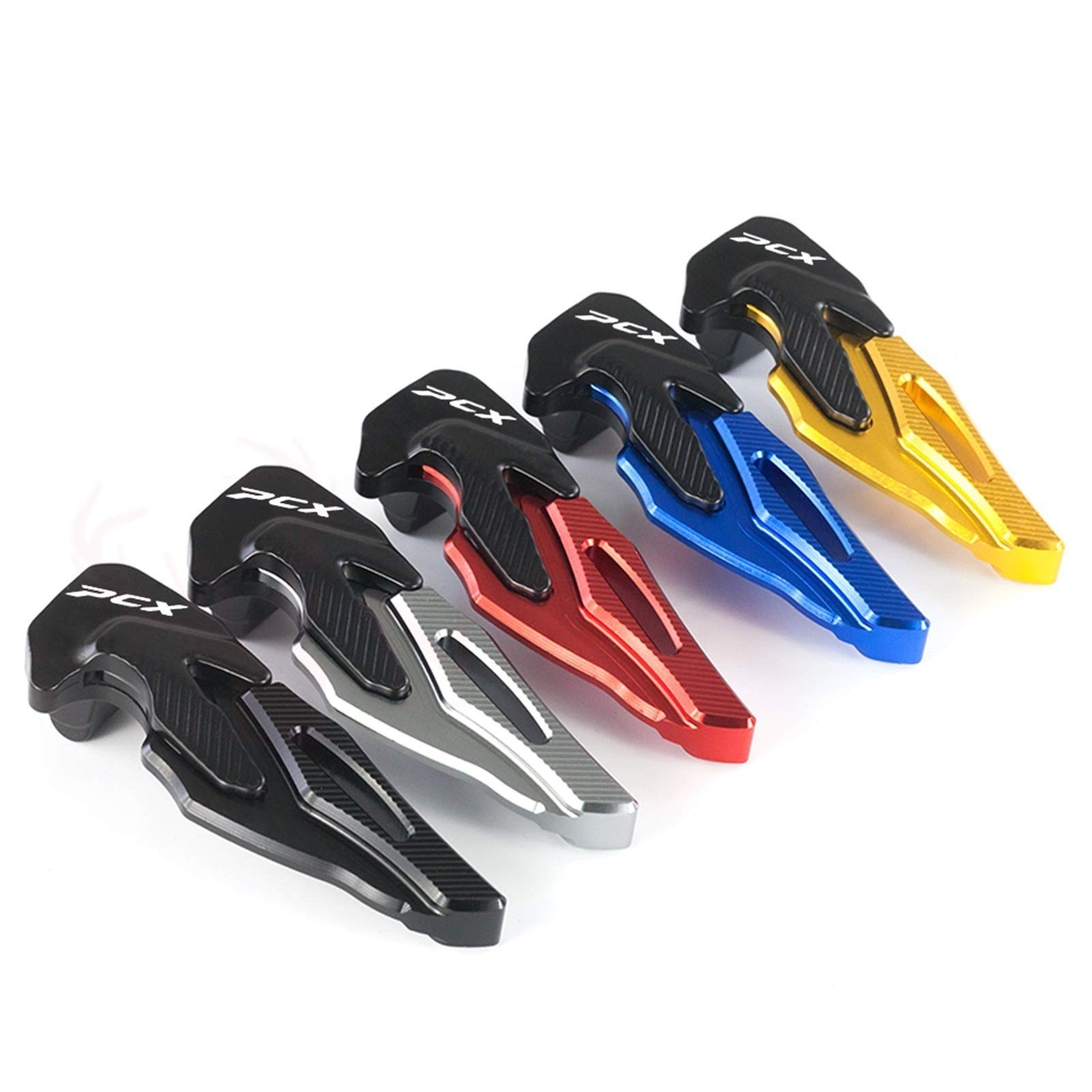 Motorcycle Foot Pegs for Honda ADV150 2019-2021 - Rear Passenger Footrests & Footboards - Durable PCX Black Motorcycle Accessories for Comfortable Riding & Long-Distance Travel