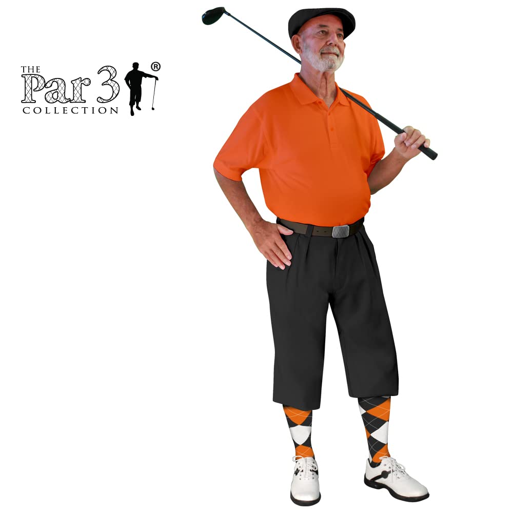 Premium Black Microfiber Plus Fours for Men - Comfortable Golf & Casual Wear Pants for Outdoor Sports & Leisure Activities