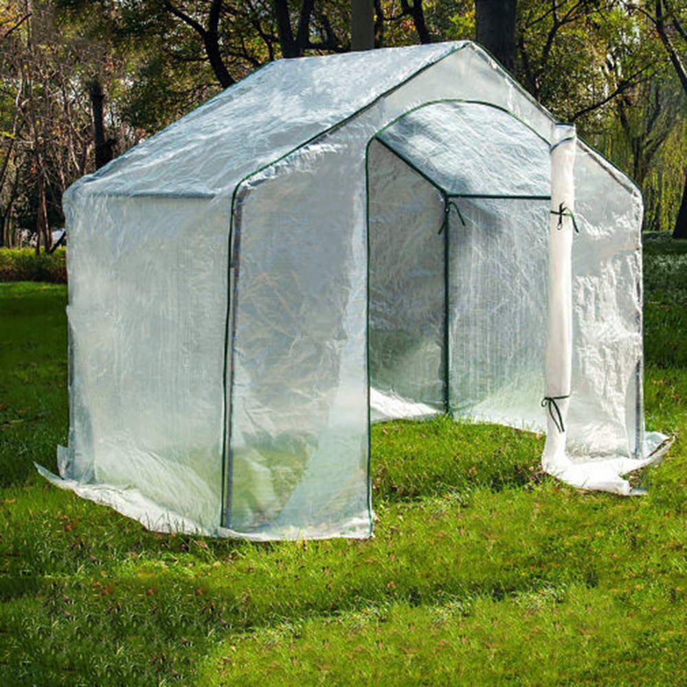 Portable Mini Garden Greenhouse Tent - Transparent PE Rainproof & Warm Cover for Plants | Anti-Freeze Plastic Shed for Growing Vegetables & Flowers | Indoor/Outdoor Gardening, Balcony, Backyard, Patio Use