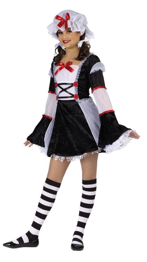 Fun World Girl's Rag Doll Costume - Vintage Handmade Look Dress-Up Outfit for Halloween, Cosplay & Themed Parties | Perfect for Kids Dress-Up Play & Photo Shoots
