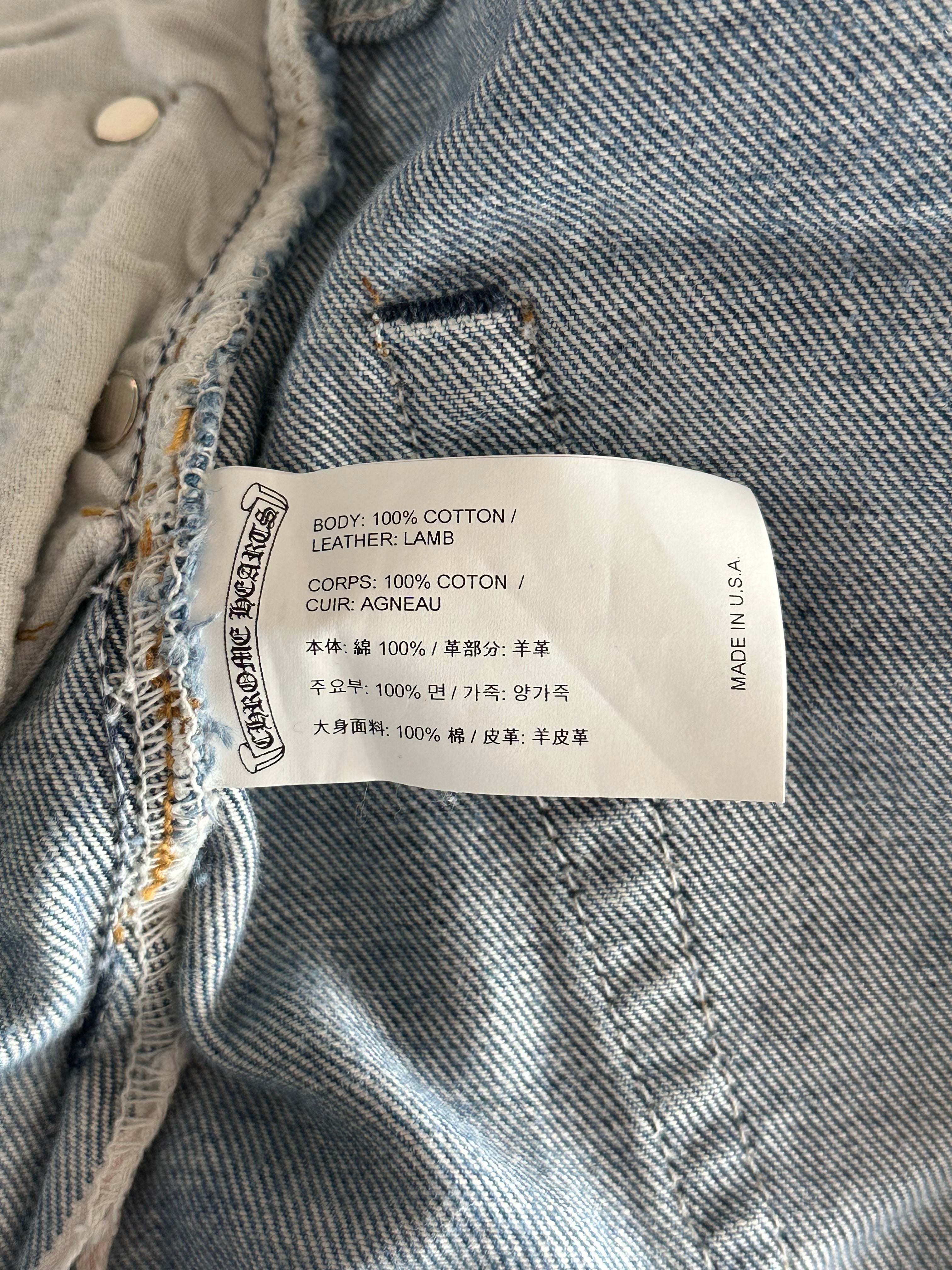 Chrome Hearts x Levi's Blue & Black Cross Patch Denim Jeans for Men & Women - Stylish Vintage Distressed Skinny Jeans for Casual Wear & Night Out