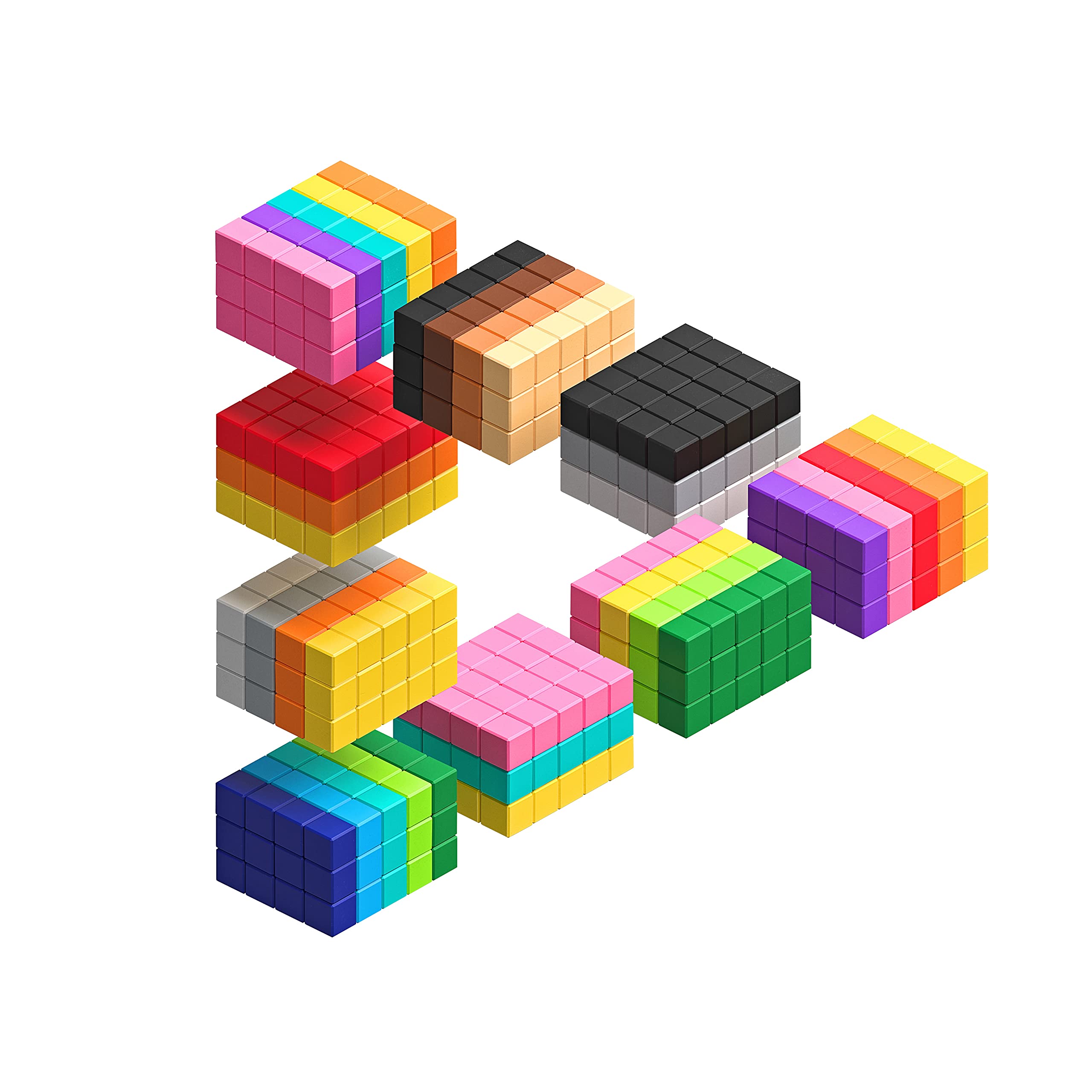 PIXIO Lava - 60pcs Magnetic Building Blocks for Kids Ages 6+, Pixel Art Style Creative STEM Toys with Free App, 5/16