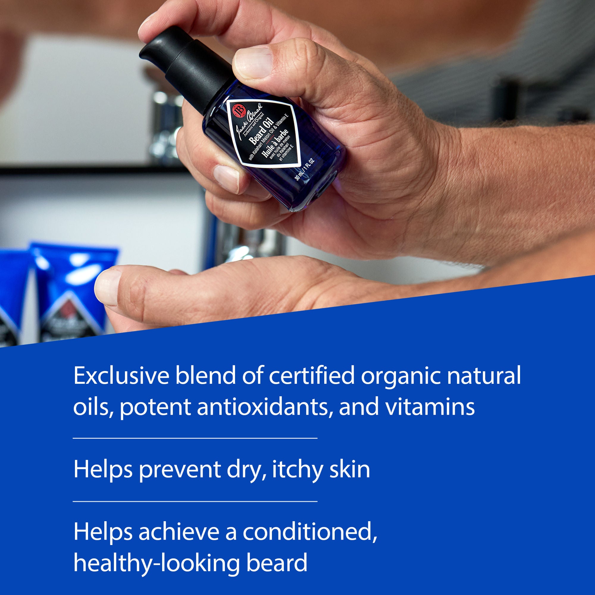 Jack Black Beard Oil for Men - Natural Conditioning & Growth - Grooming & Styling for Thicker, Softer Facial Hair - Perfect for Daily Use & Special Occasions