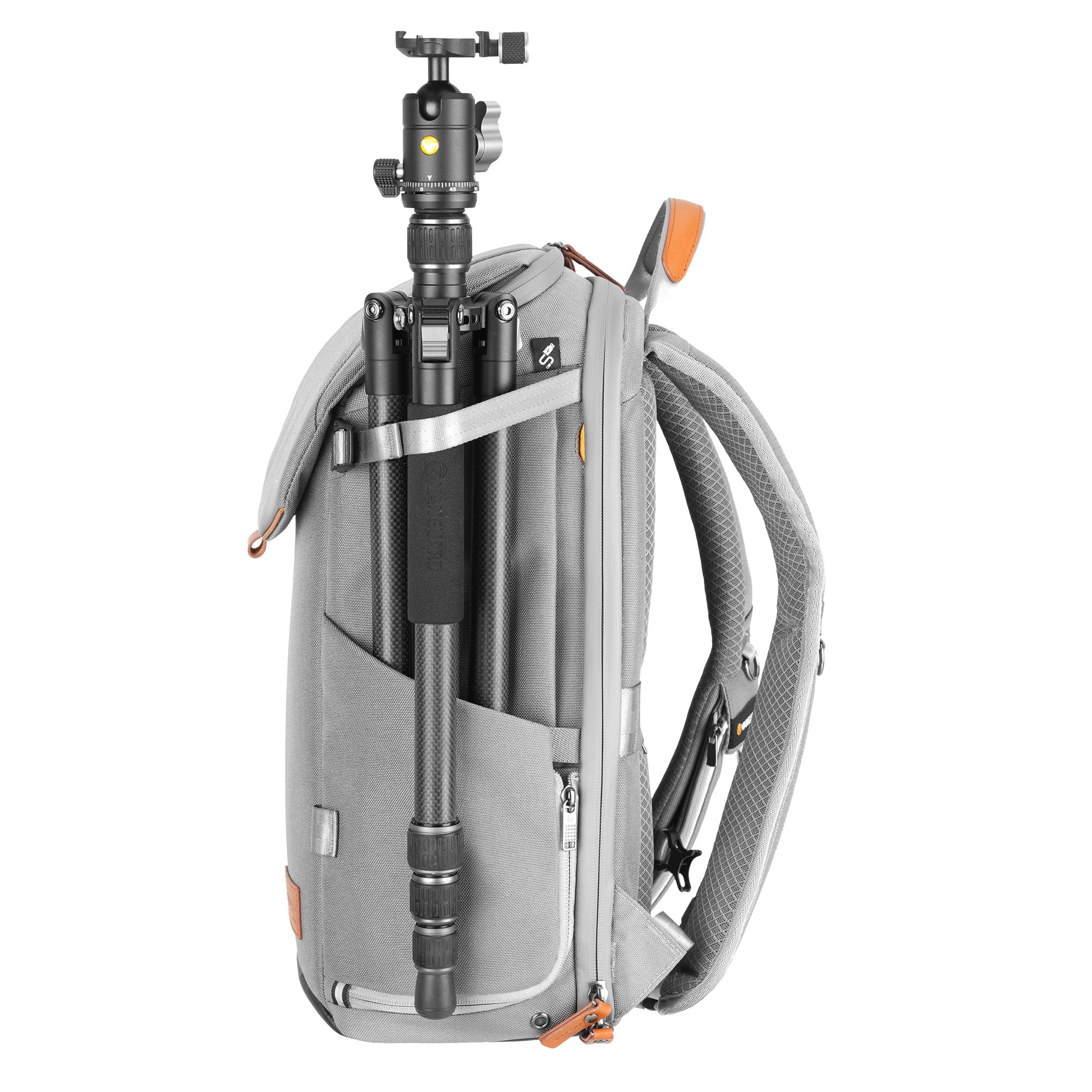 VEO CITY B46 Large Camera Backpack with Pouch - Gray | Waterproof DSLR Camera Bag for Photographers | Perfect for Travel, Hiking & Outdoor Photography
