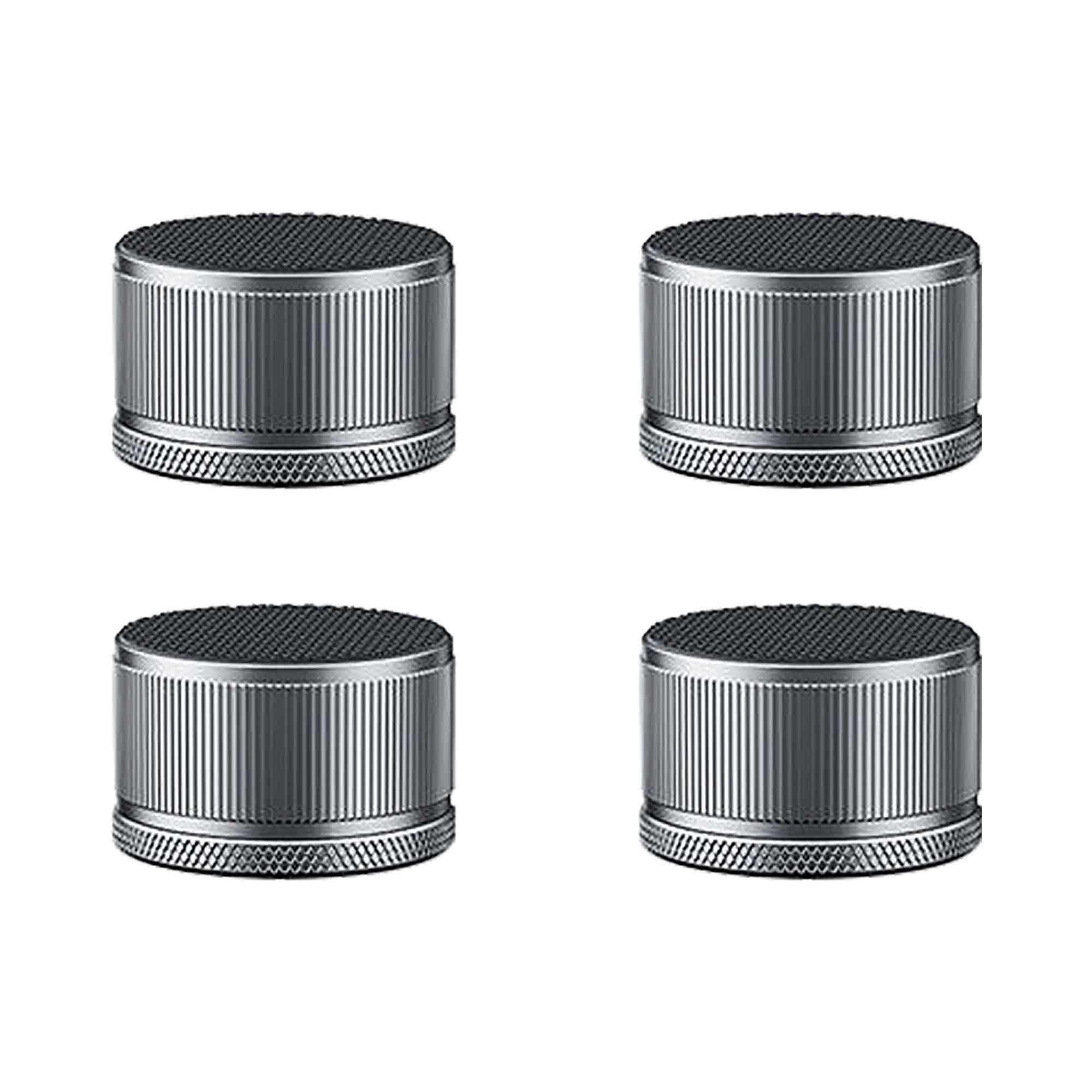 FEAMCE Adjustable Threaded Bed Frame Anti-Shake Kit - 4pcs Grey Metal Headboard Wall Stopper & Noise Reduction Pads (23-42mm) for Furniture Stability - Perfect for Bedroom, Dorm, RV & Apartment Use