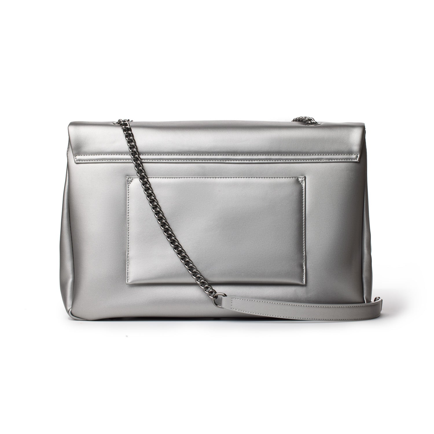 XL Standard Flap Bag in Platinum - Stylish & Spacious Crossbody Bag for Women, Perfect for Work, Travel & Everyday Use