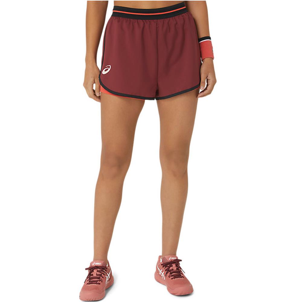 ASICS Women's Running Shorts - Breathable Athletic Shorts for Workouts & Training - Perfect for Gym, Jogging & Yoga (Antique Red)