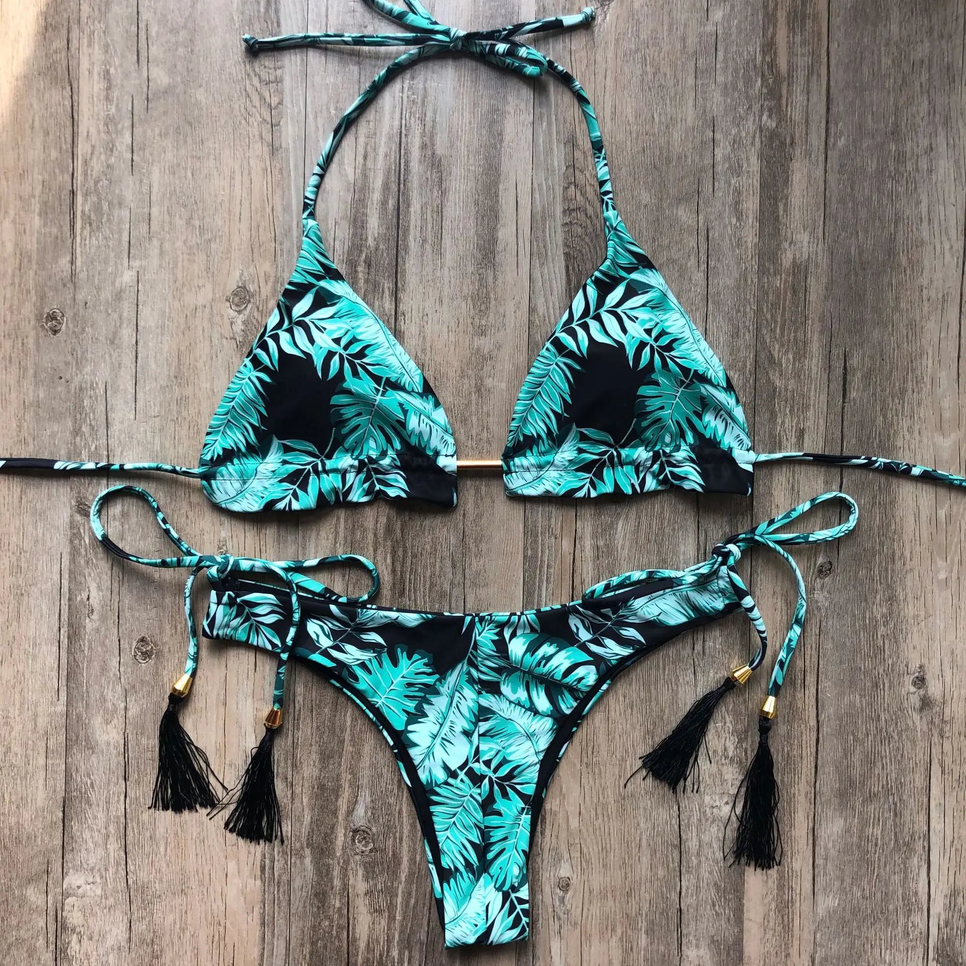 **10 Colors Sexy Push Up Bikini Set for Women - Halter Brazilian Thong Swimsuit Beachwear - Perfect for Pool, Beach, Vacation & Summer Outfits**