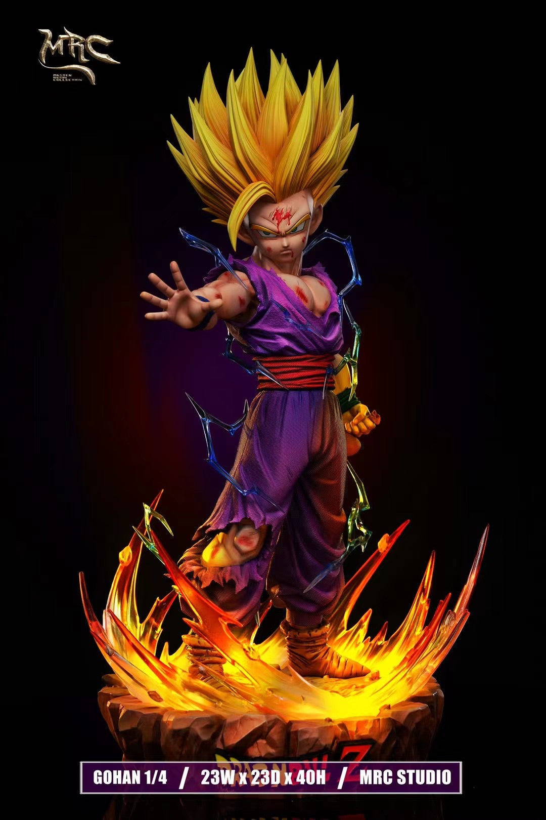 MRC Studio Super Saiyan 2 Gohan Action Figure - Dragon Ball Z Collectible Toy for Anime Fans | Perfect for Display, Cosplay, and Gift Giving