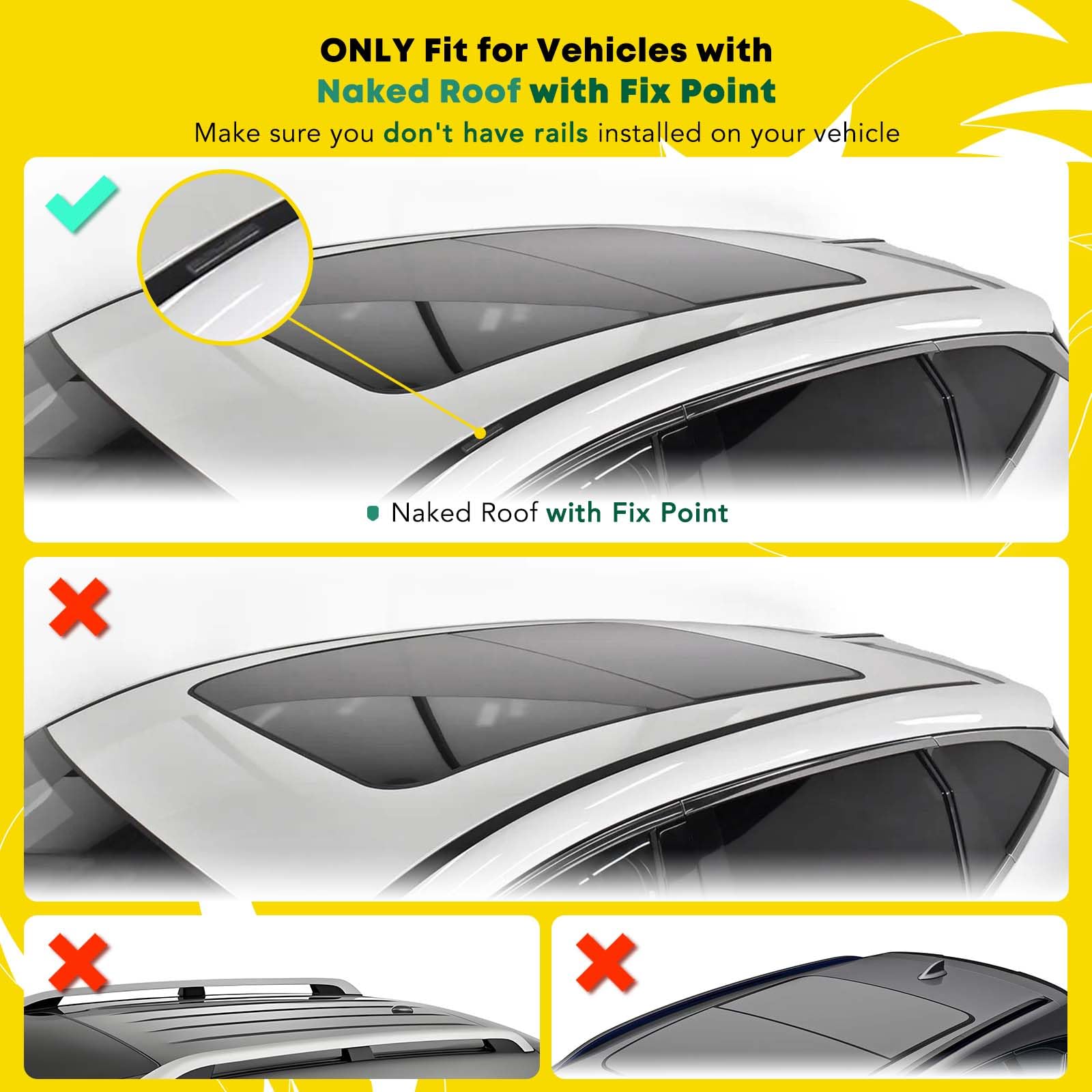 Tesla Model Y Roof Rack Cross Bars (2020-2023) - 165 lbs Capacity Aluminum Alloy Cargo Bars for Rooftop Tents, Kayaks, Bikes, Luggage, Snowboards & Canoes | Perfect for Outdoor Adventures & Road Trips