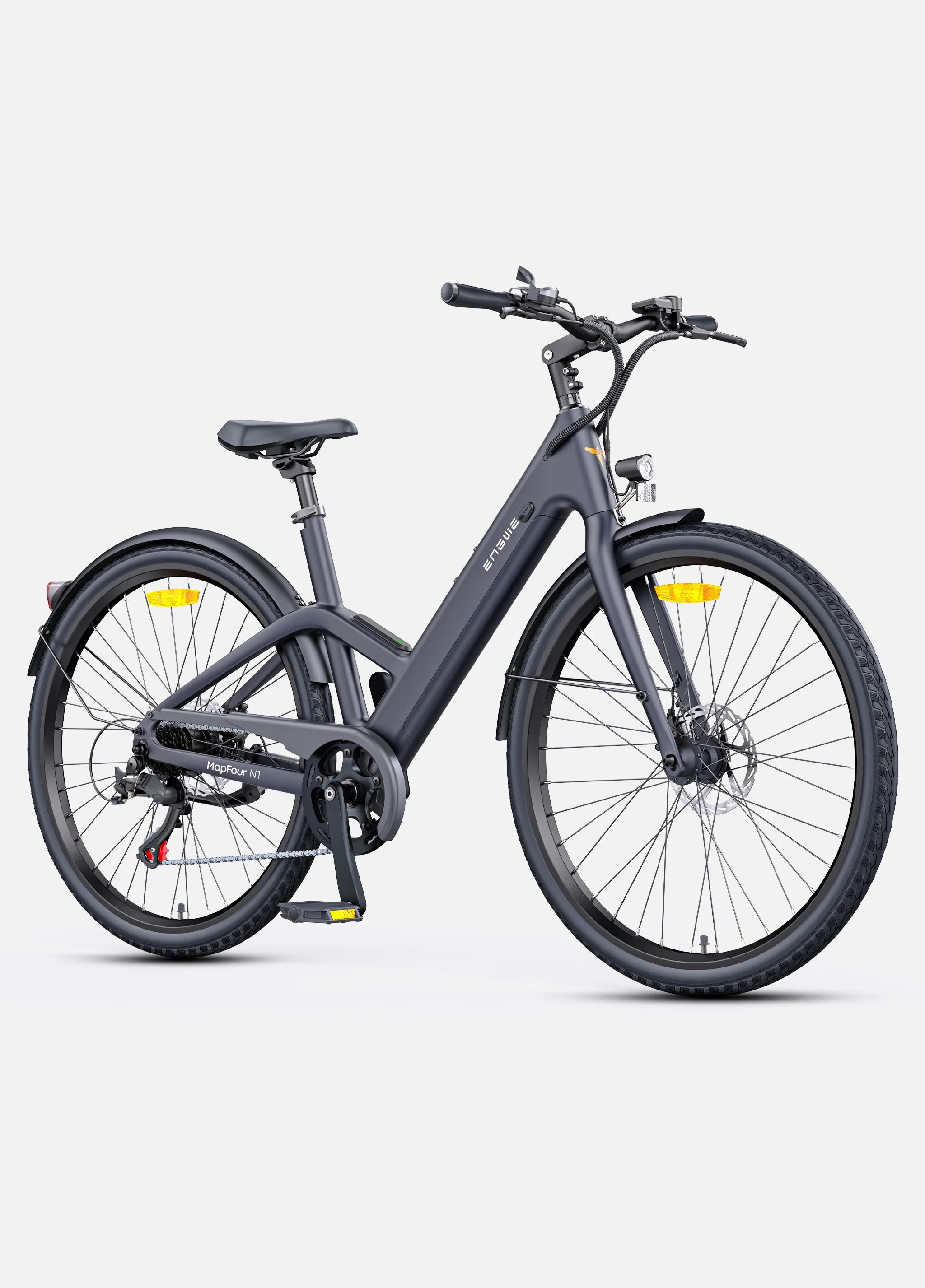 MAPFOUR N1 AIR 250W Ultra Lightweight Electric Bike - 100KM Long Range Carbon Fiber Frame - Perfect for Urban Commuting & City Riding