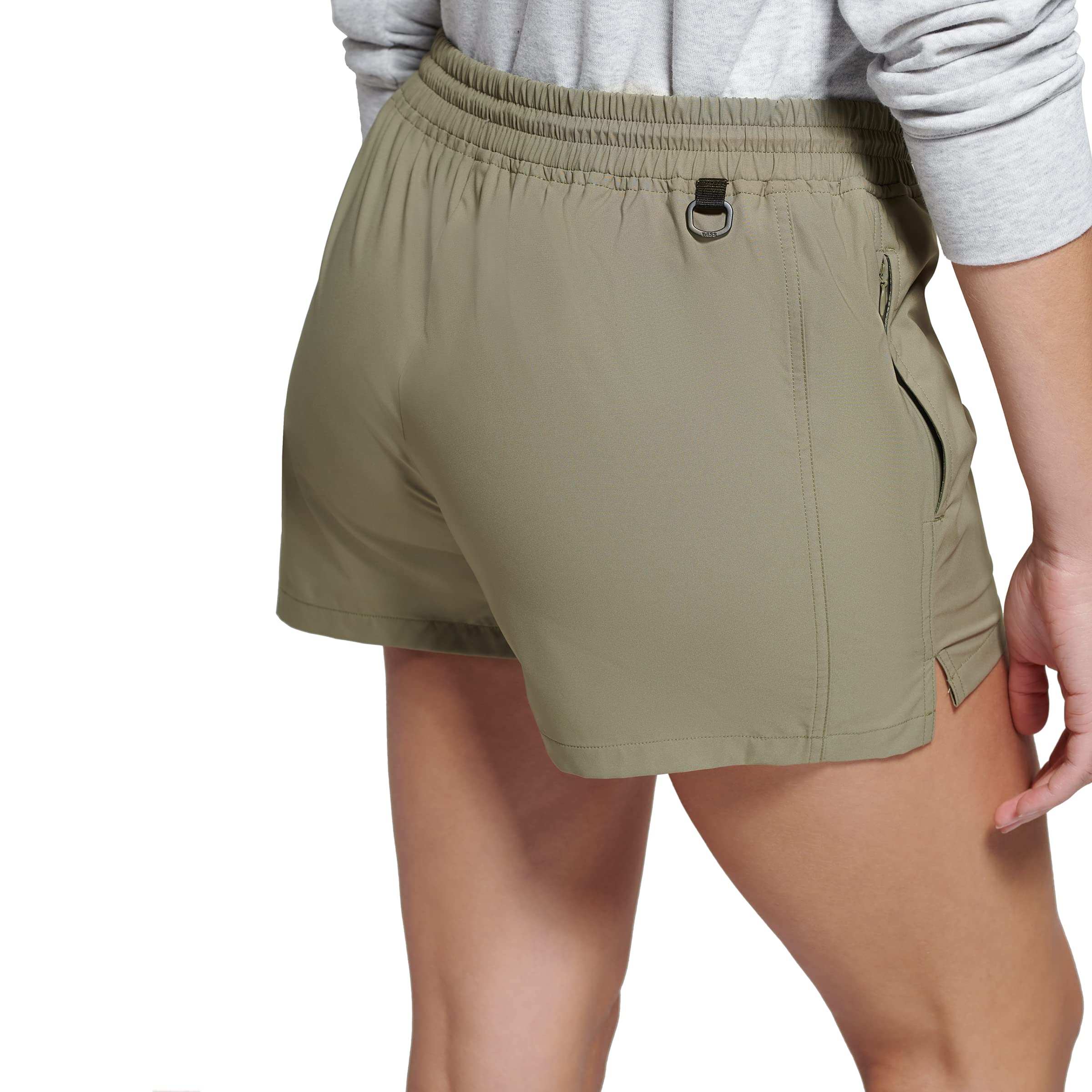 BASS OUTDOOR Women's Quick-Dry Woven Shorts - Lightweight & Breathable for Hiking, Yoga, and Summer Outdoor Activities