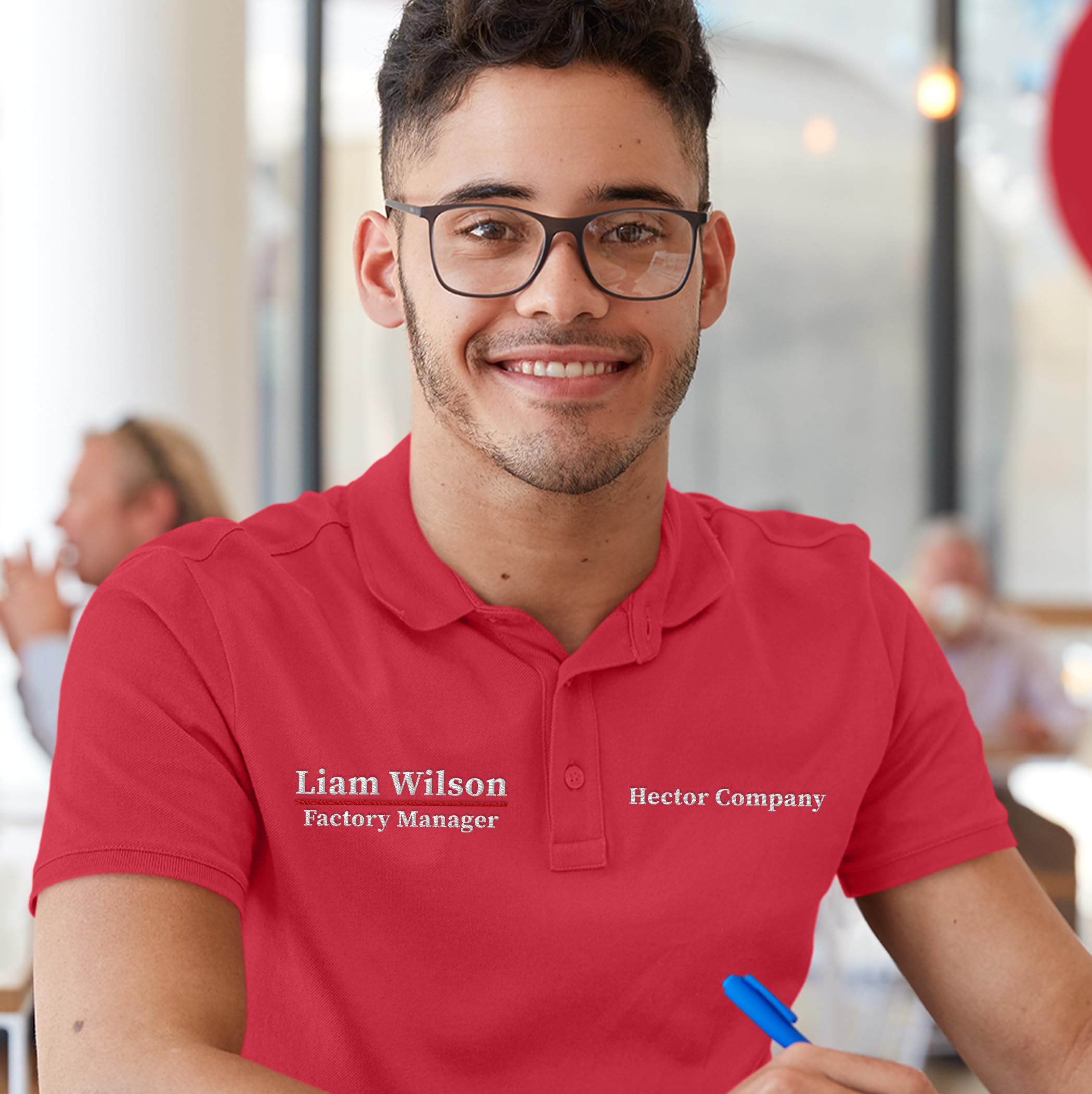 Custom Embroidered Men's Polo Shirt - Personalized Short Sleeve Golf Shirt with Name/Text - Perfect for Golf, Business Casual & Summer Outfits