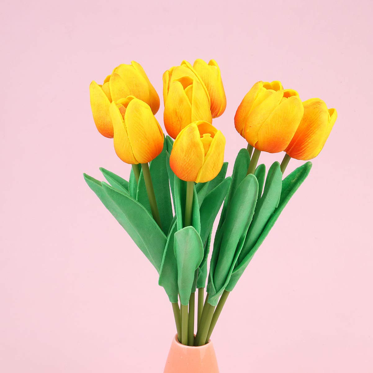 10pcs Artificial Tulip Bouquet - PU Tulip Flowers for Home Decor, Wedding Centerpieces, and Party Arrangements - Perfect for Living Room, Dining Table, and Office Desk Decorations