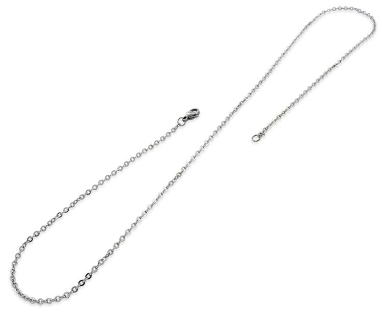 2MM Stainless Steel Flat Rollo Chain Necklace for Women & Men - Durable & Hypoallergenic Jewelry for Everyday Wear, Gifts & Special Occasions