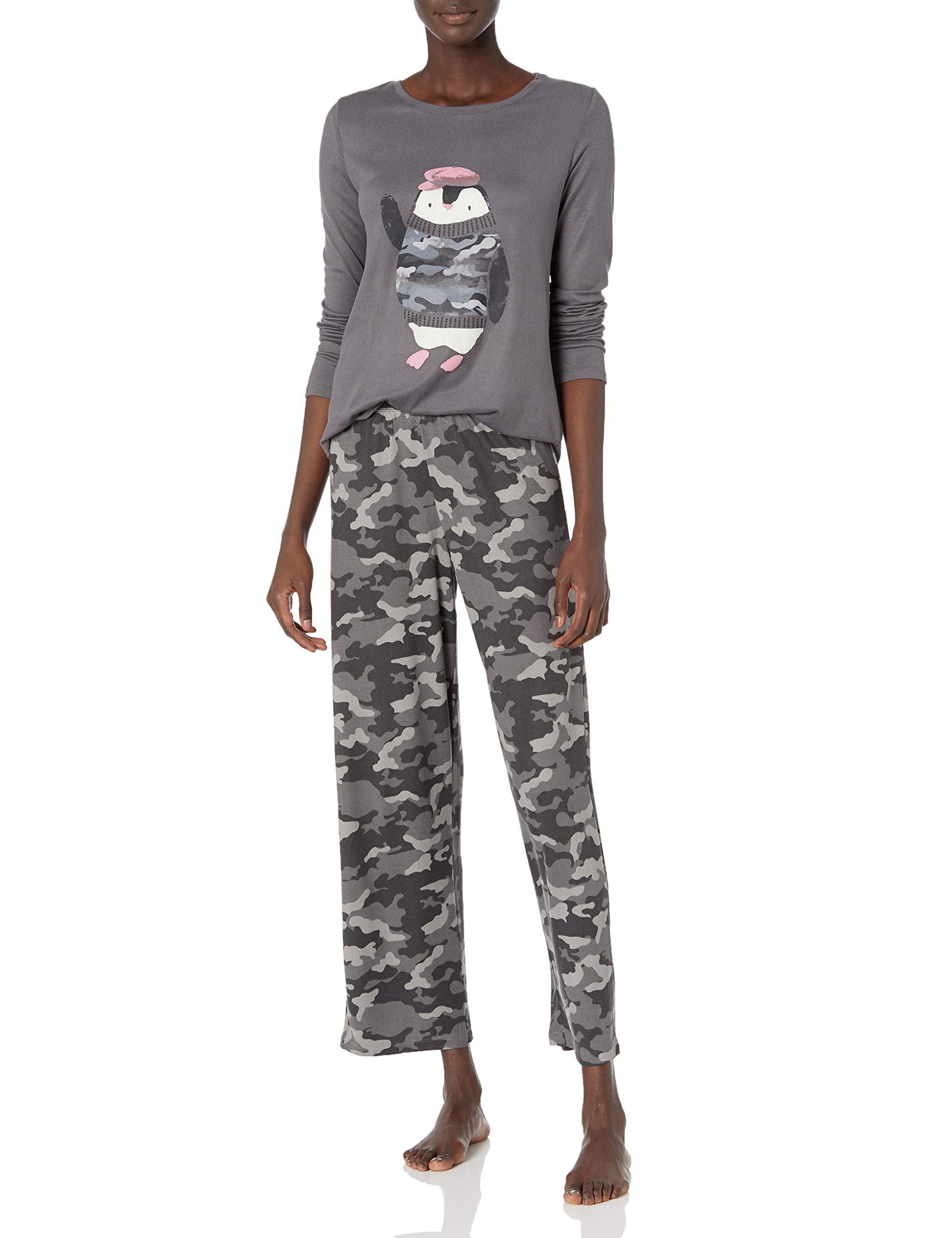 HUE Women's Cozy Long Sleeve Pajama Set - 2 Piece Soft Sleepwear for Women | Perfect for Lounging, Sleeping & Relaxing at Home